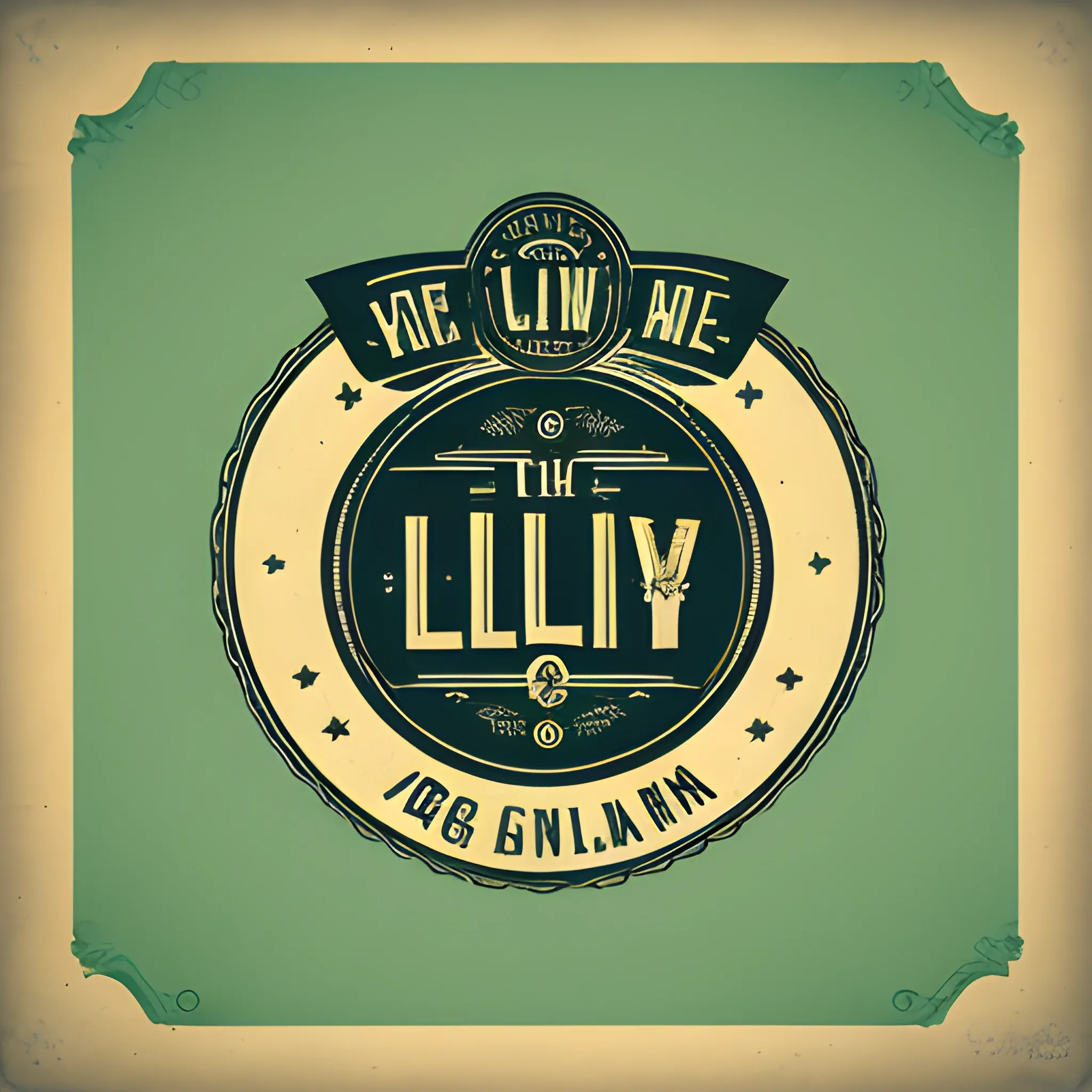 Logo with the words Vainilla y Limon vintage style



