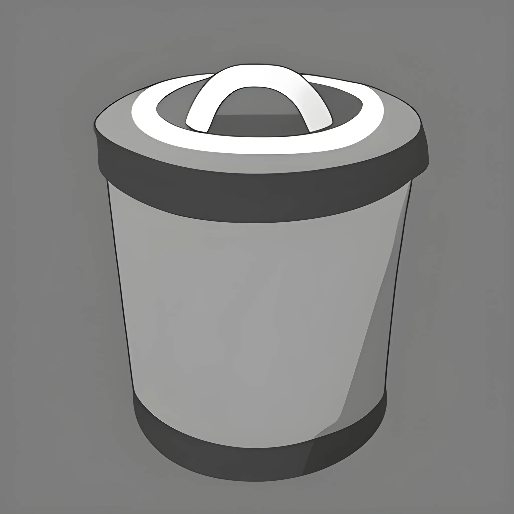 very simple icon trash bin