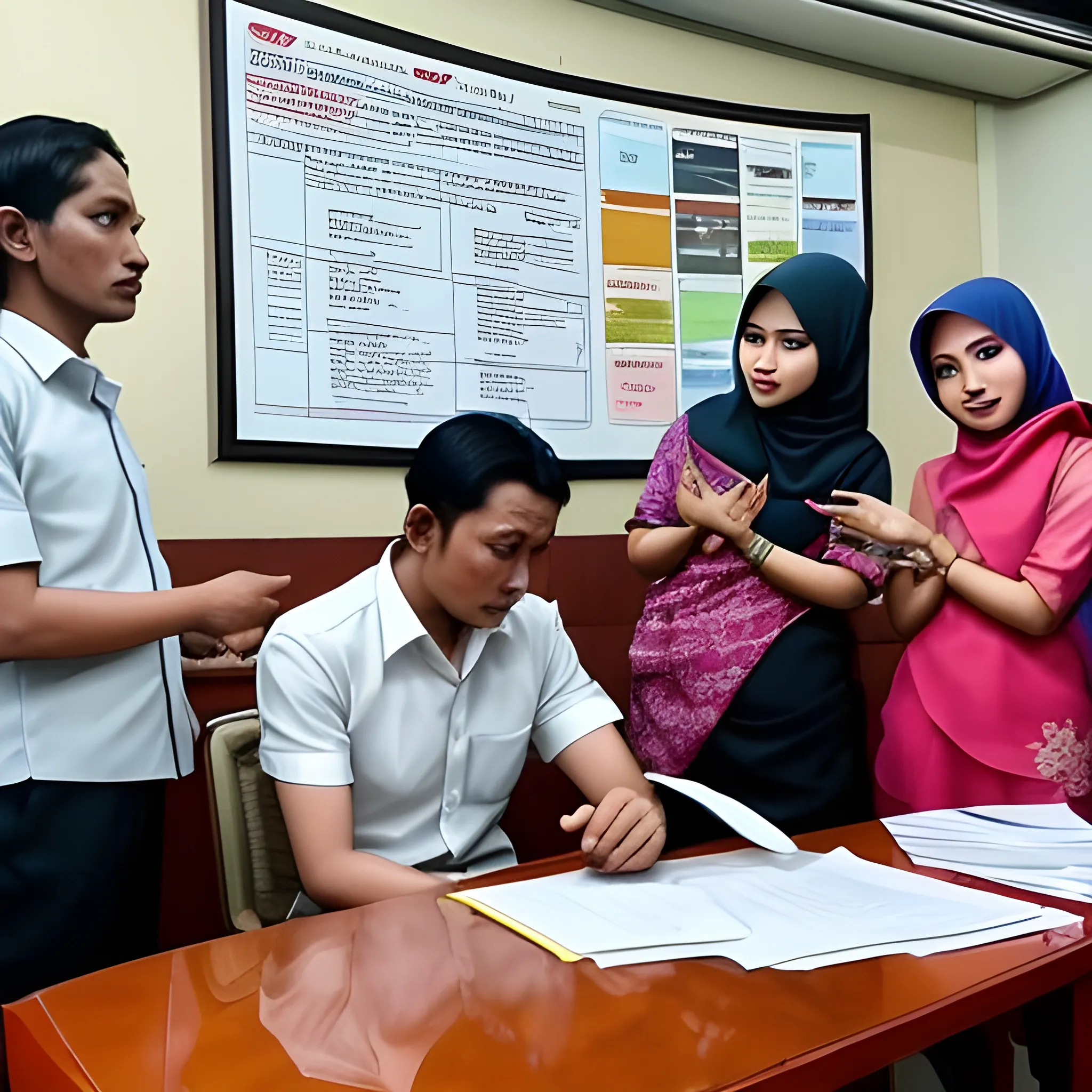 membuat seorang pria yang berumur 22 tahun memimpin rapat di kantor dengan menggunakan jas yang rapi