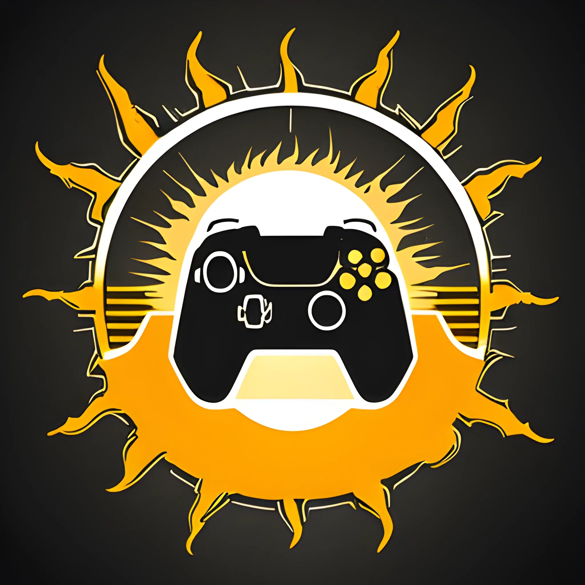 Gaming Logo Rise Cabal with sun in the background and modern font style