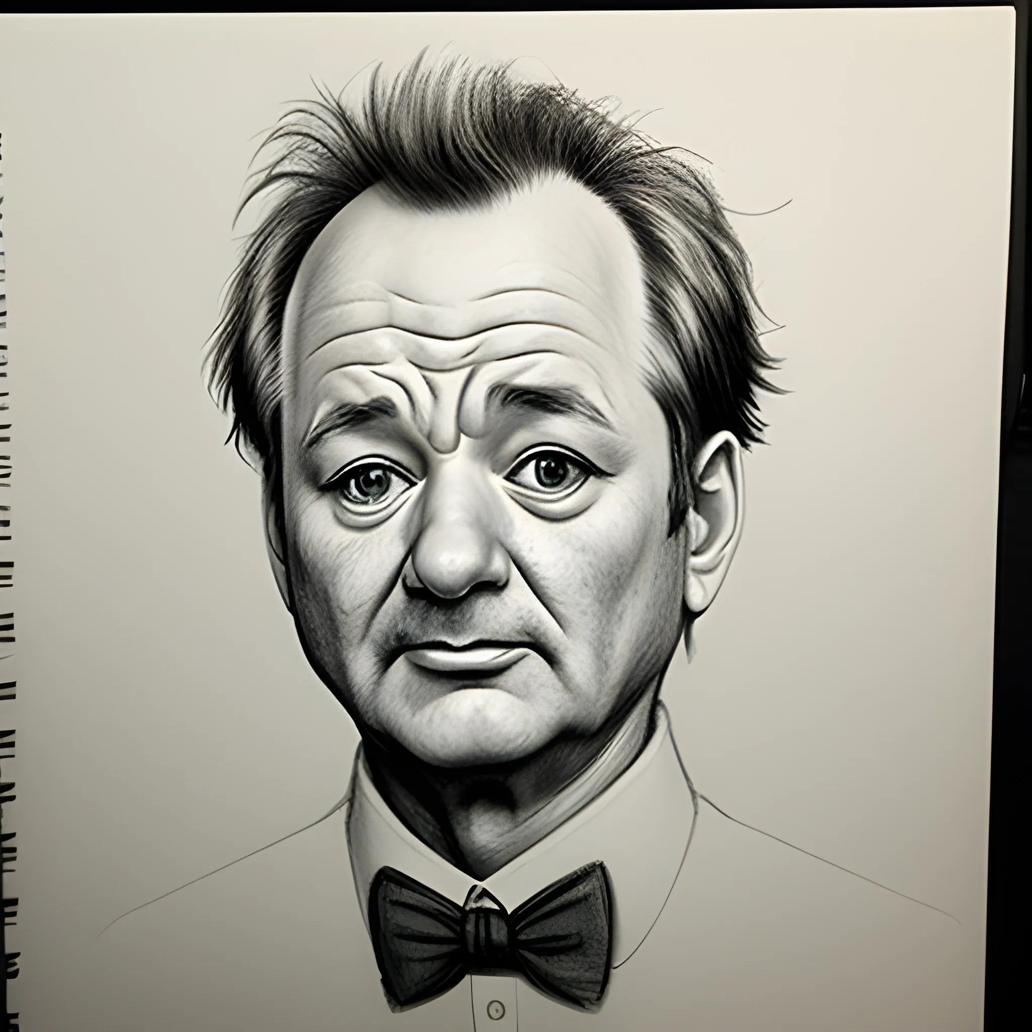 A quirky photo of Bill Murray, Pencil Sketch