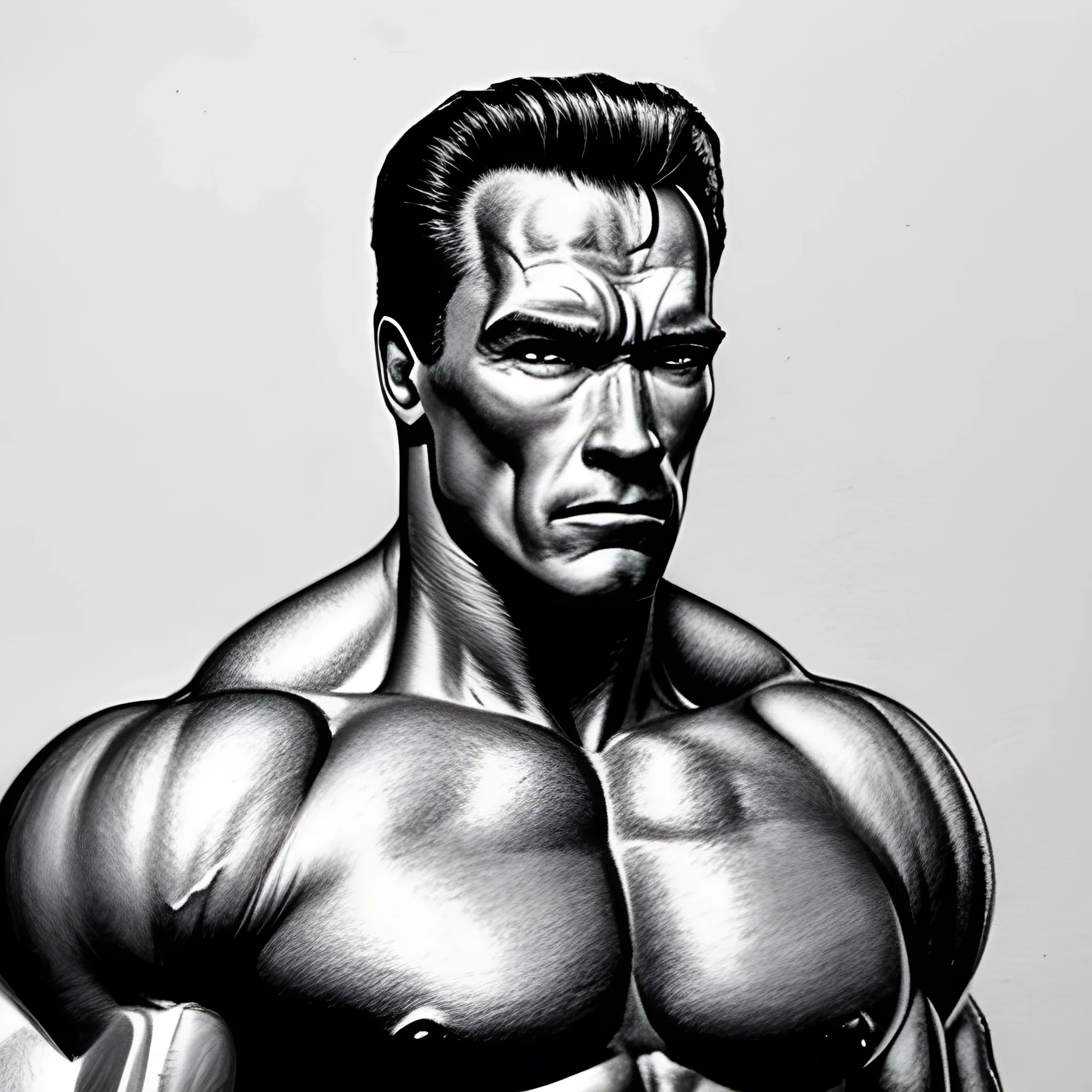 A famous shot of a young Arnold Schwarzenegger
Pencil Sketch