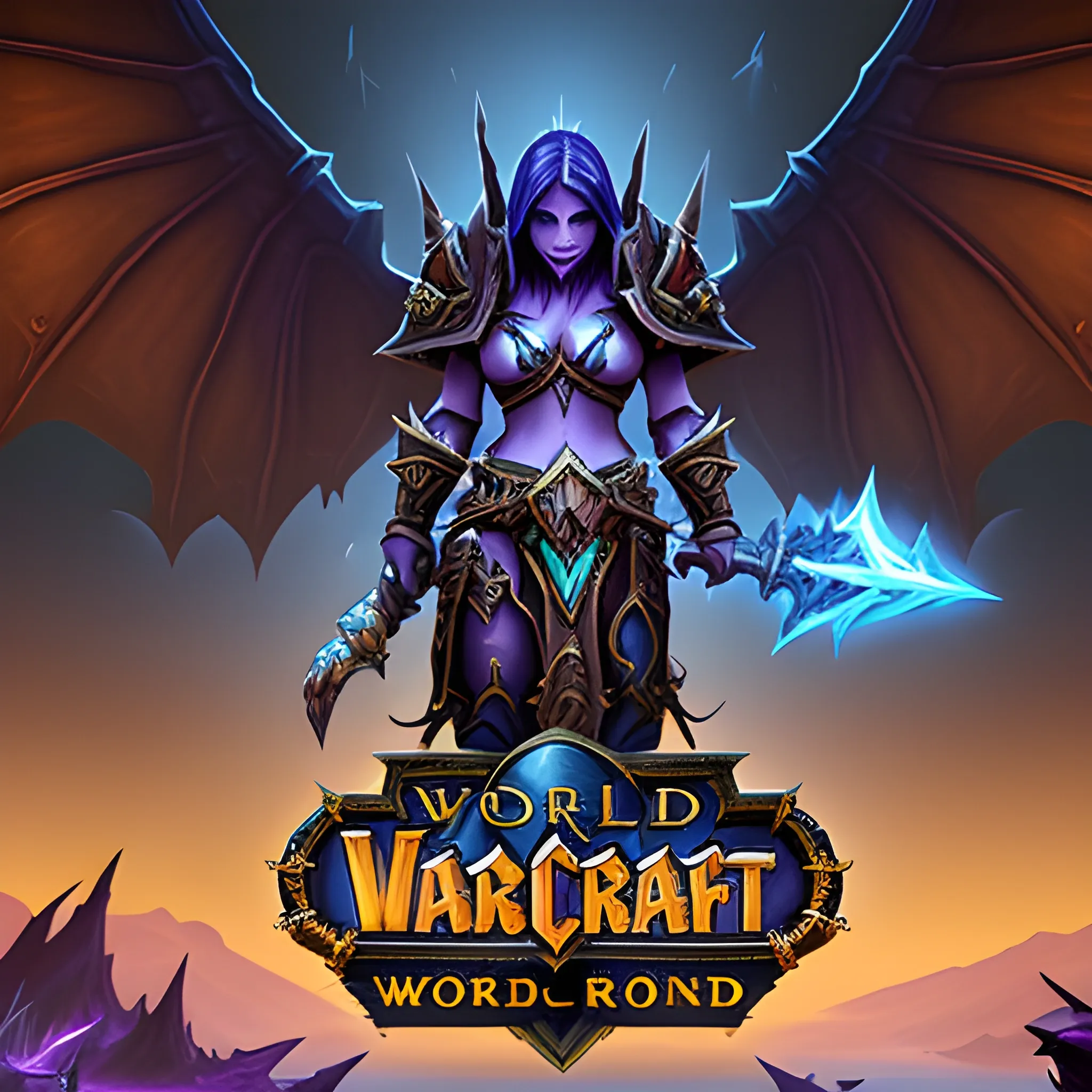 Logo World of warcraft with text named FULL CONTROL