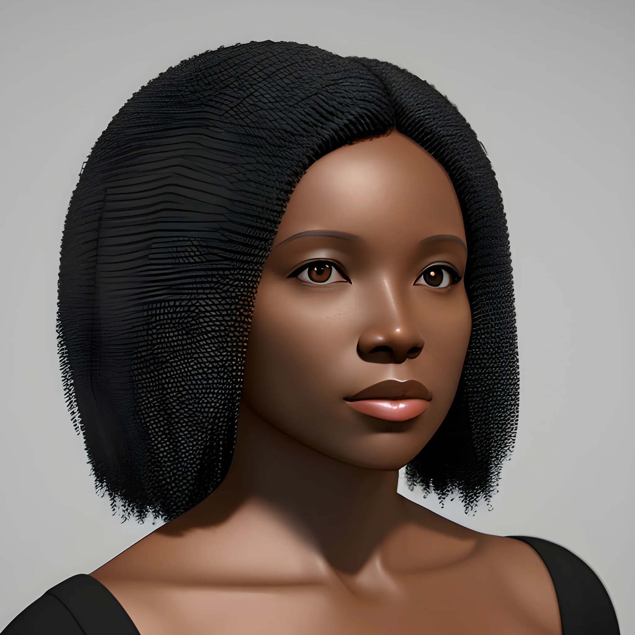 A Black woman, 3D