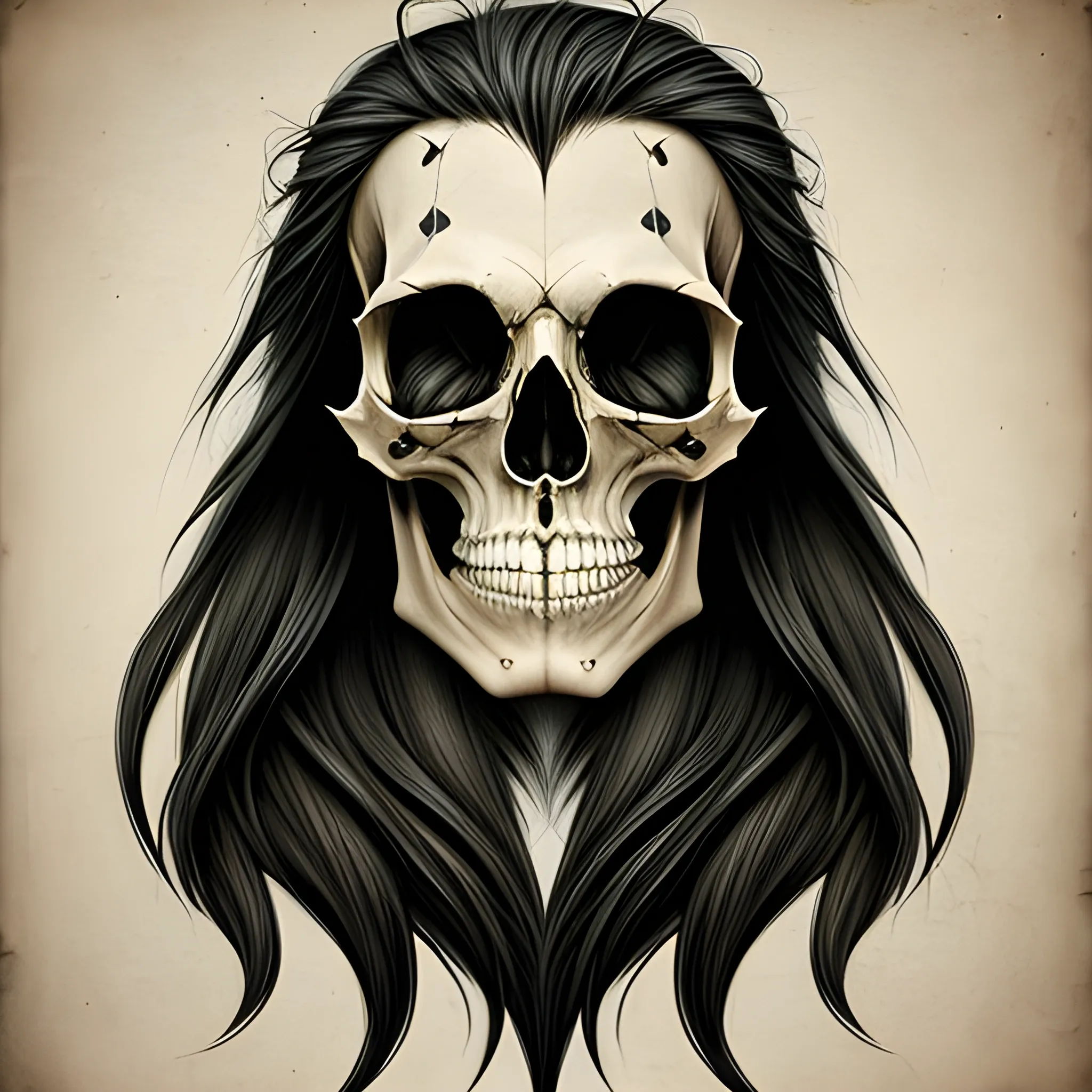 phydelelic art of    skinyb
boy skull and long hair with various  philosopical deep

 meaning in each detail to make a art
