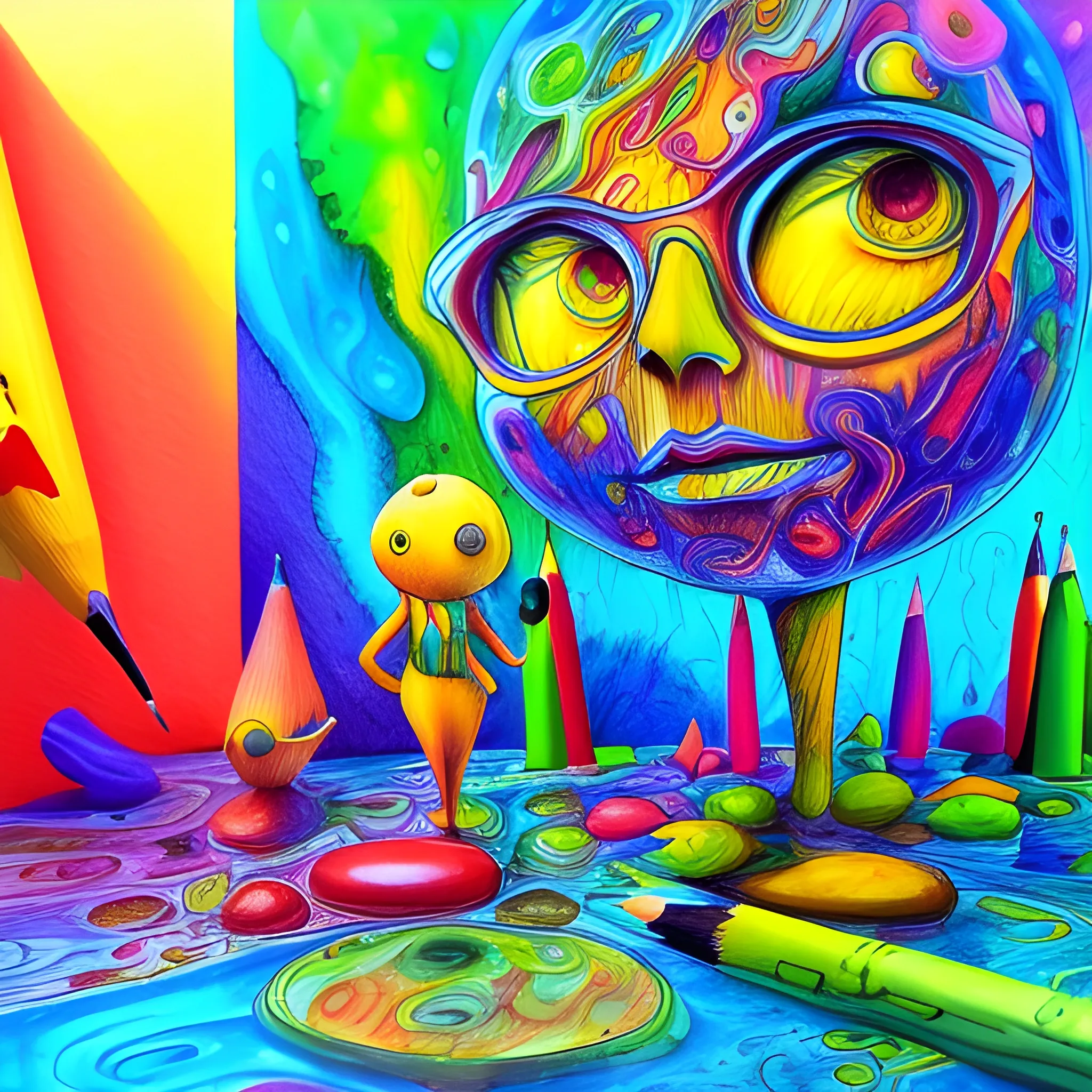 , Pencil Sketch, 3D, Cartoon, Trippy, Oil Painting, Water Color