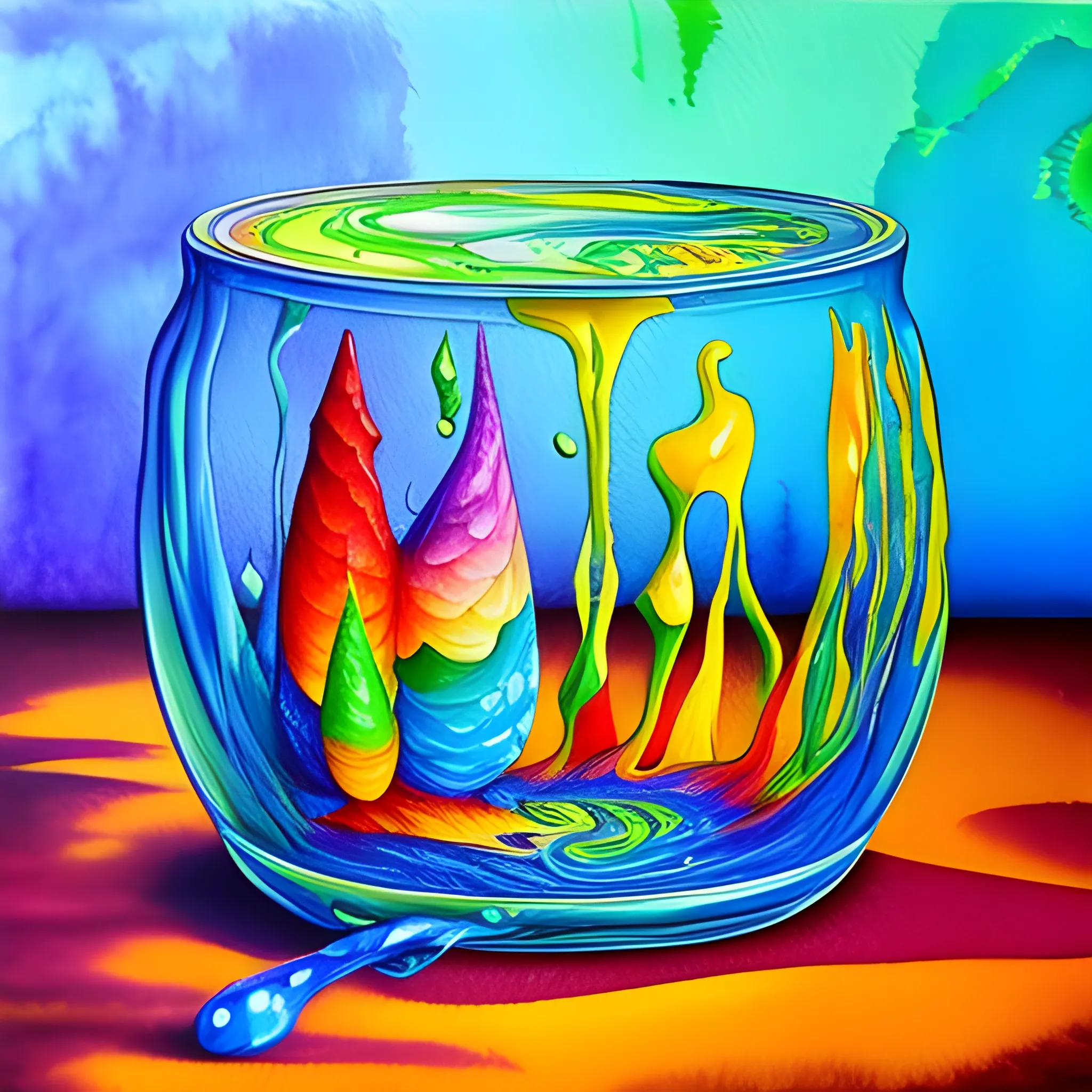 , 3D, Trippy, Water Color, Cartoon, Oil Painting, Oil Painting