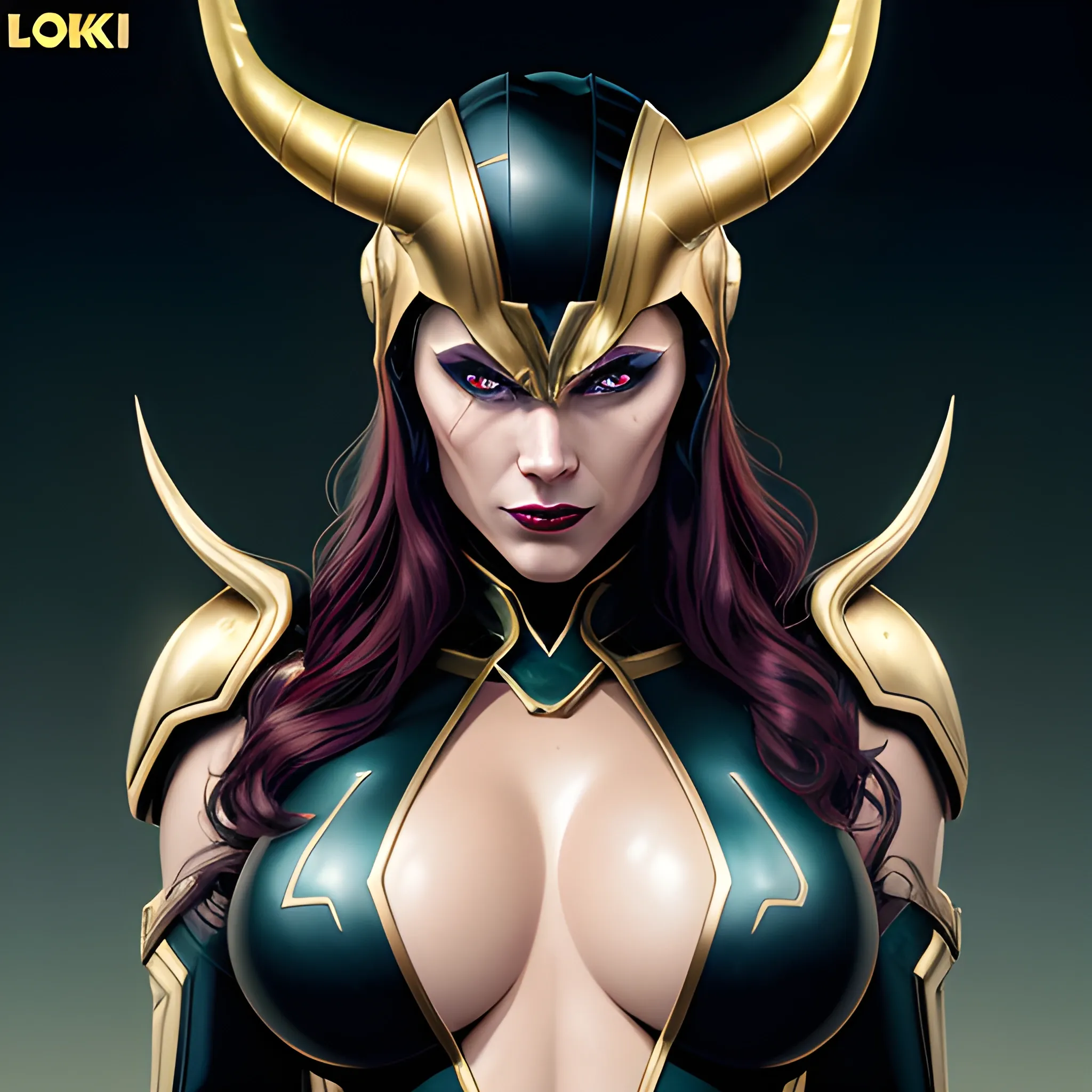 dreamlikeart, professional photo, loki girl close photo, sexy girl,  metal helmet with long golden horns, (sexy black leather suit:1.2) with golden metal elements. (bright red hair:1.2), (blue eyes:1.2), night neon city on background, ((large breasts:1.4)), (high detailed face:1.2), 8k uhd, dslr, soft lighting, high quality, film grain, Fujifilm XT3, (thick outline, thick stroke, paint, sketch:1.2), comics, comic book, cartoon, drawing, comic, pores, Cartoon