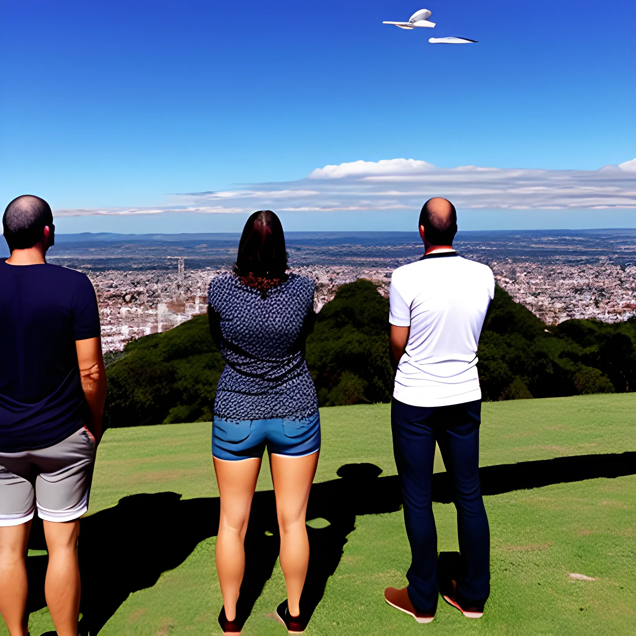 Niños observando el cielo
