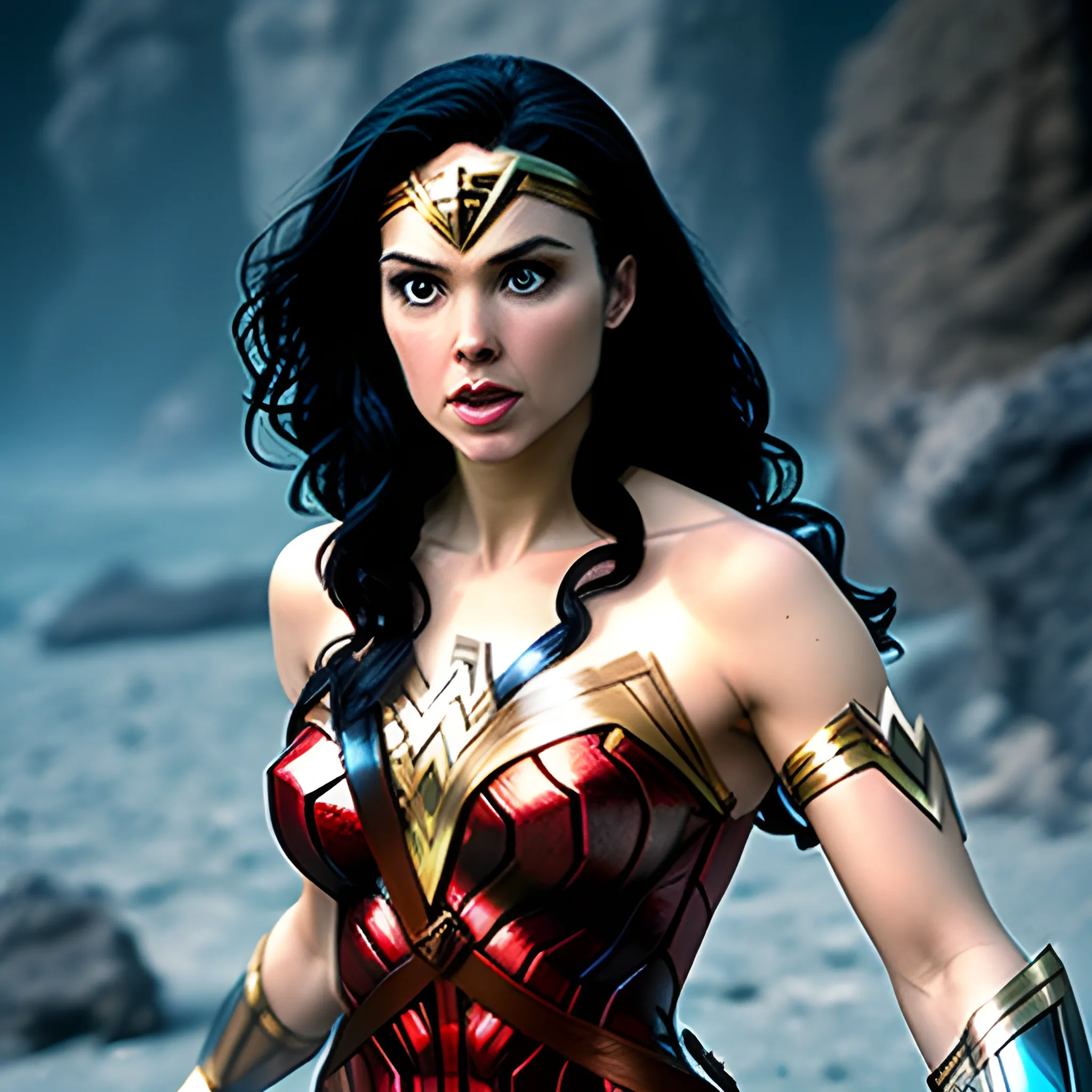 wonder woman in distress