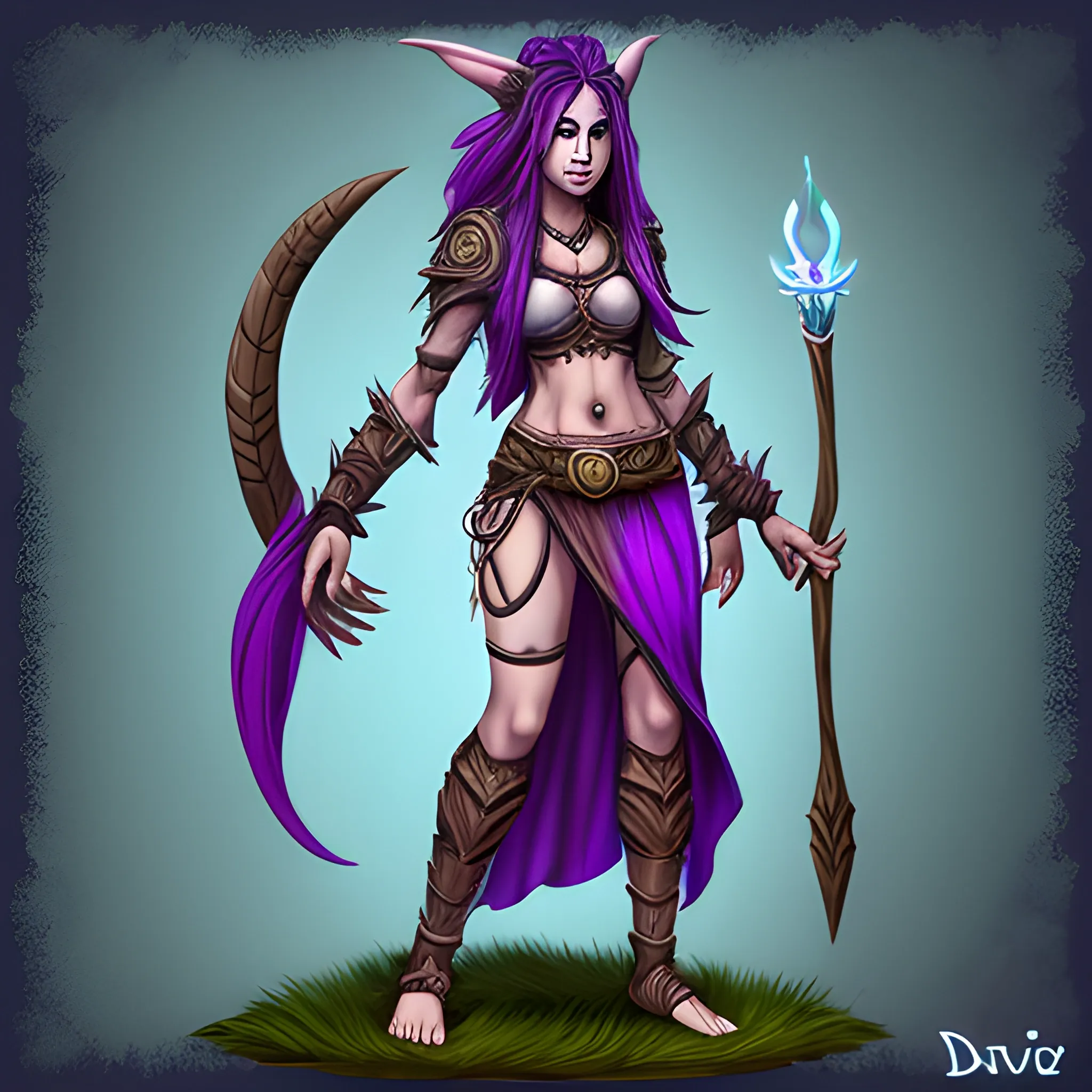 Avali, Druid, Female, Full Body