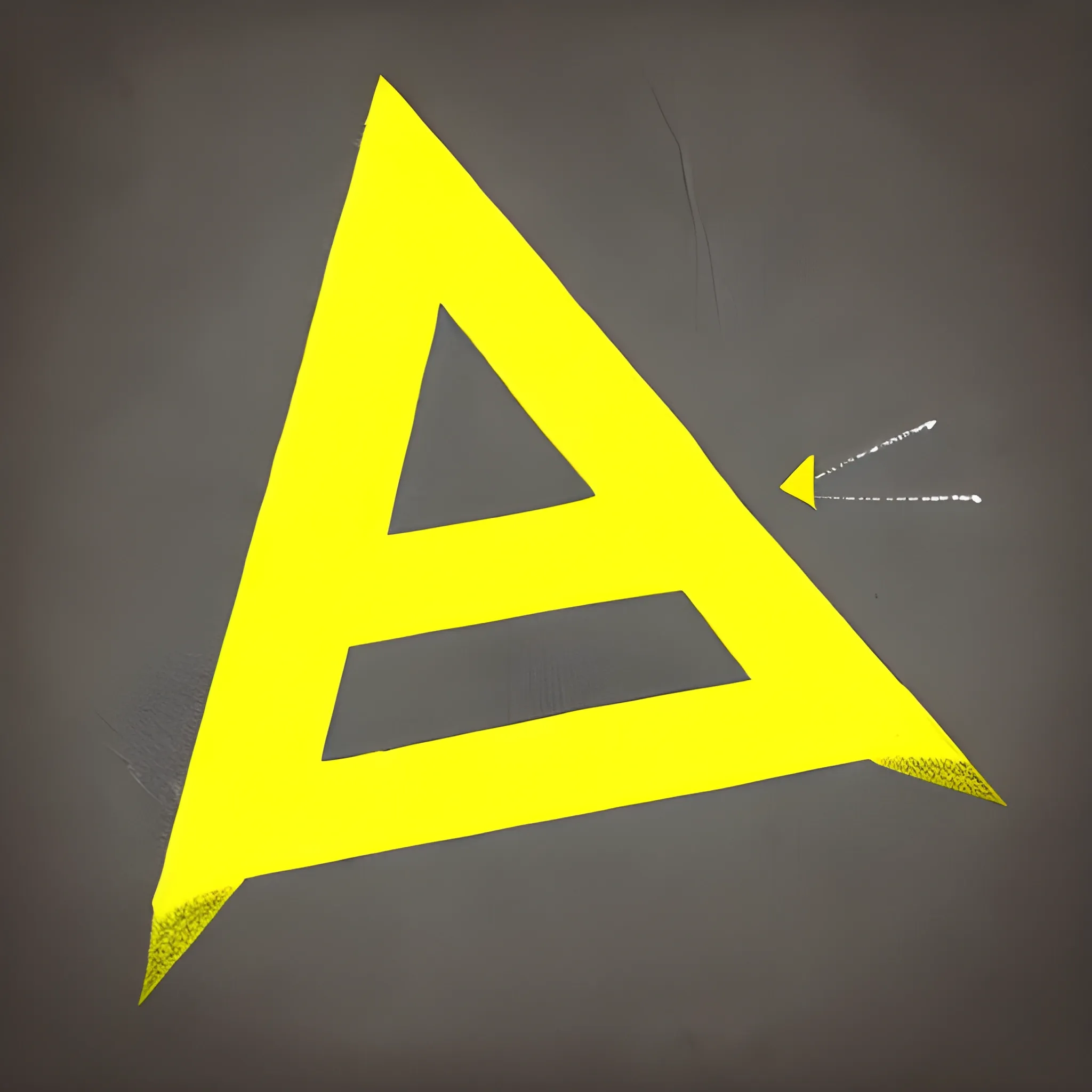 can you create a yellow triangle with the letters C3 in black writing.  Give the yellow triangle a thin white border.  The symbol I am trying to create was used by the luftwaffe to mark the type of fuel an aircraft used

