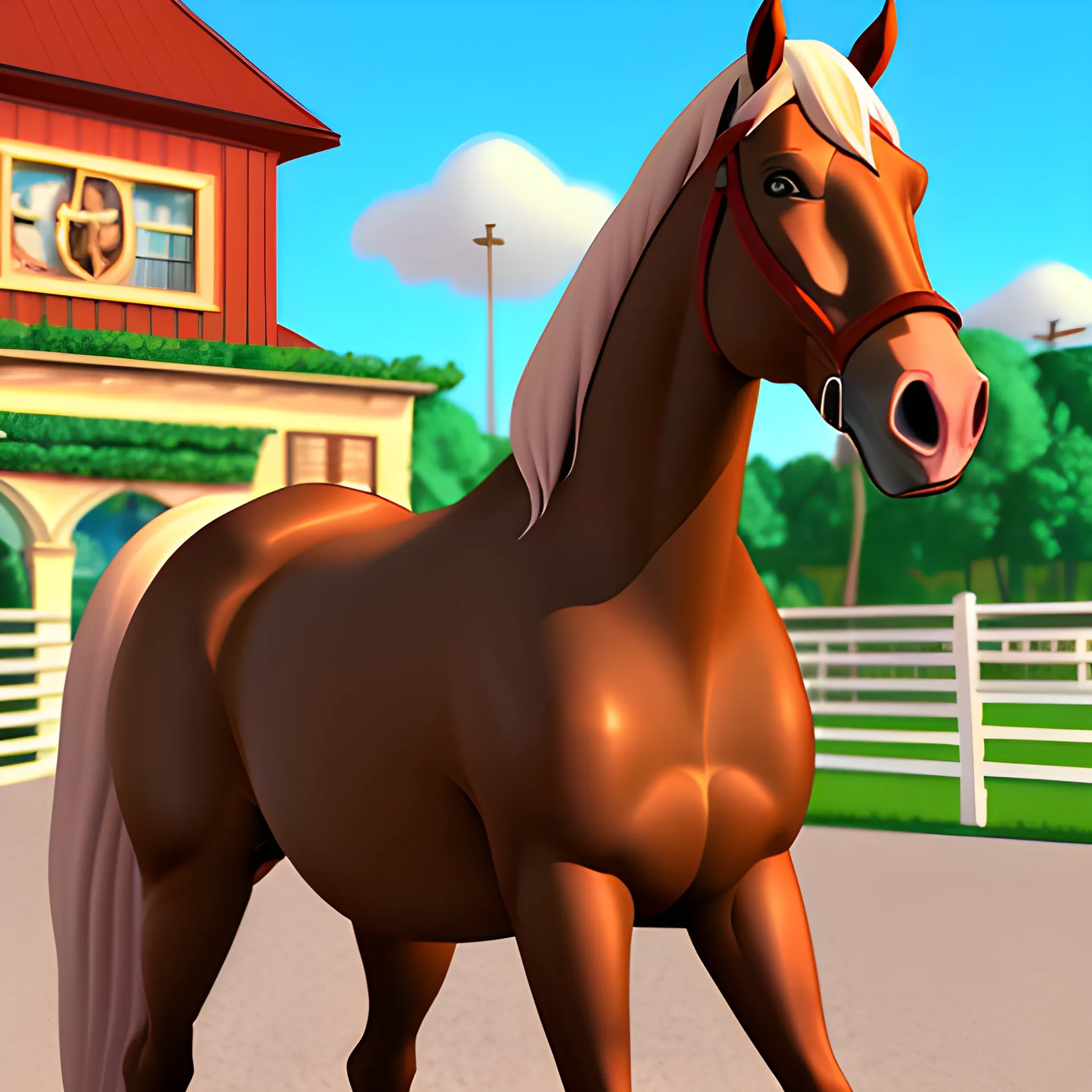 girl fuck 4 horses, Cartoon, 3D, Cartoon