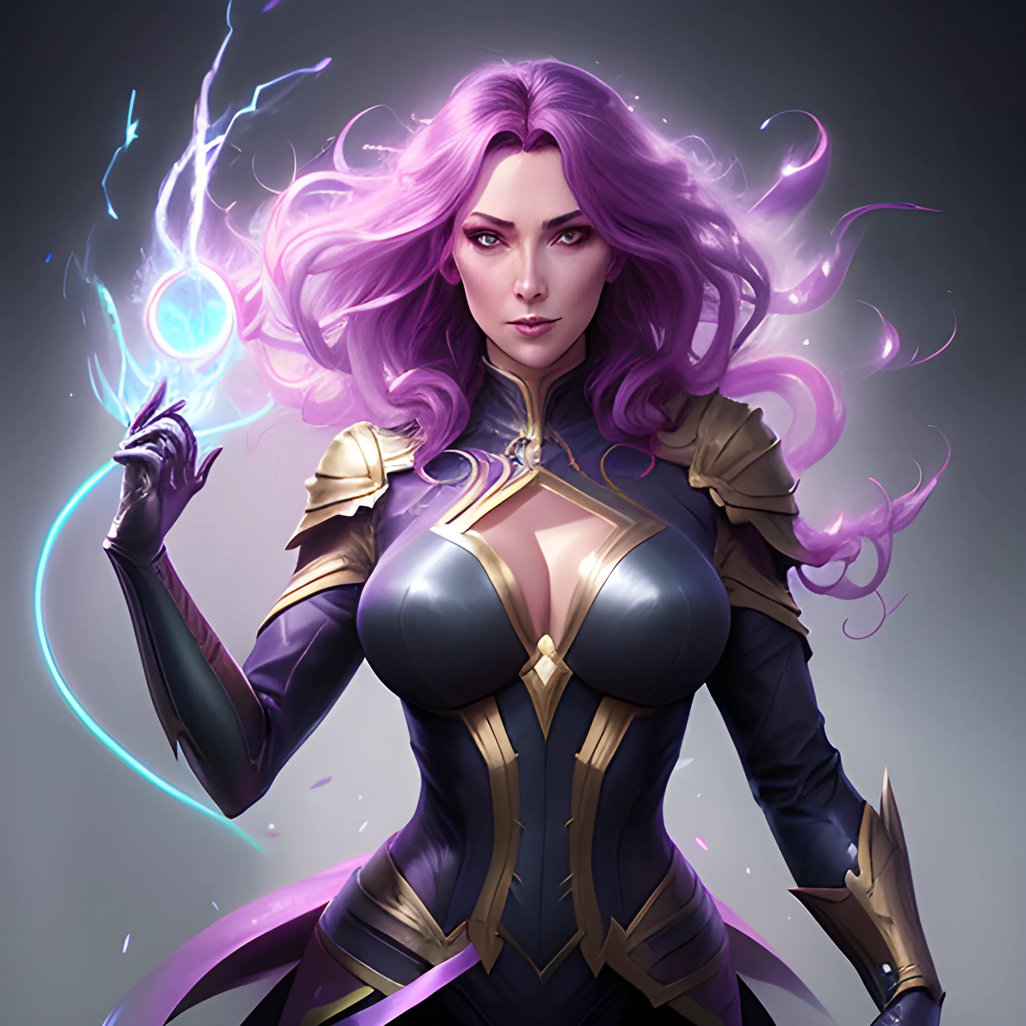 realistic portrait of an innocent young teen girl, D&D magic fantasy, dark magical school student uniform, light curly hair, casting a bright large-scale magical spell around herself, overflowing energy, highly detailed, digital painting, trending on artstation, pixiv, concept art, sharp focus, illustration, art by Ross Tran and Greg Rutkowski and Walt Disney animation, 3D, Pencil Sketch