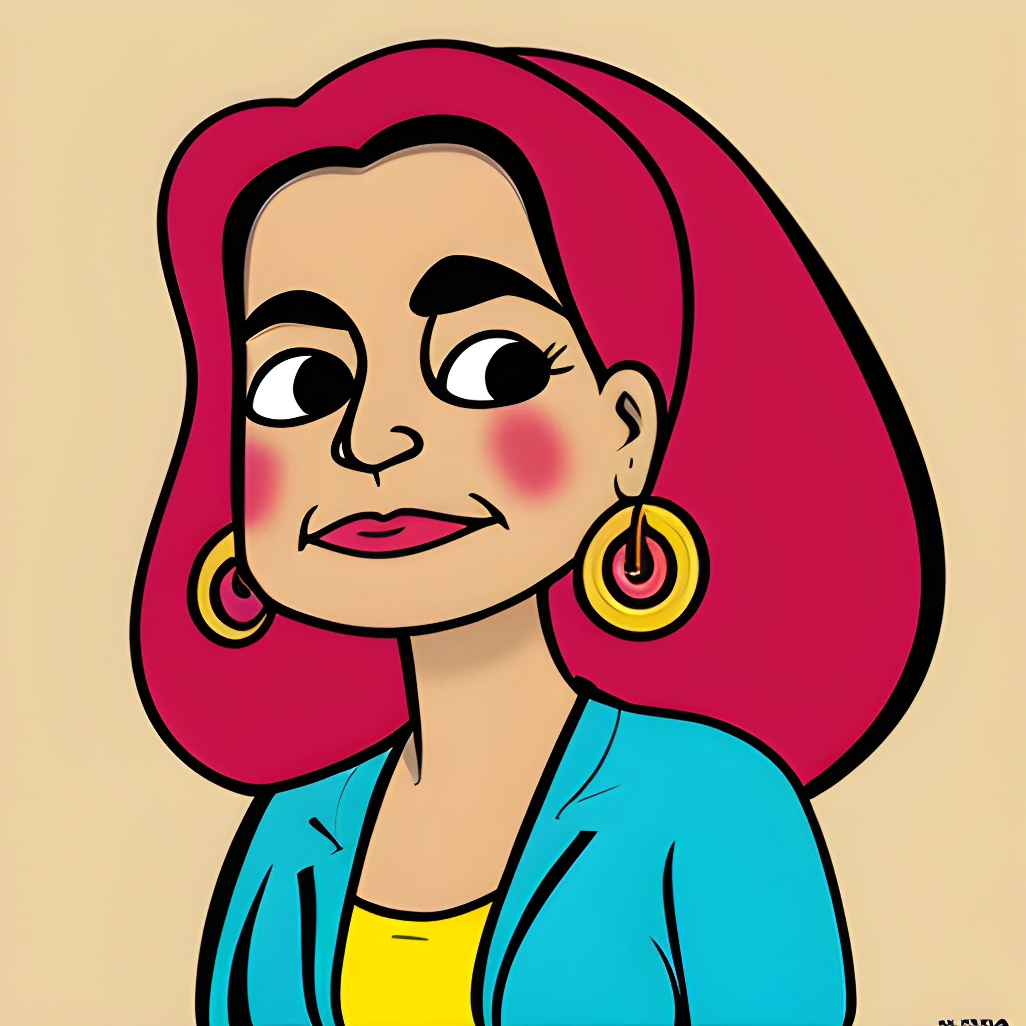 mujer culona, Cartoon