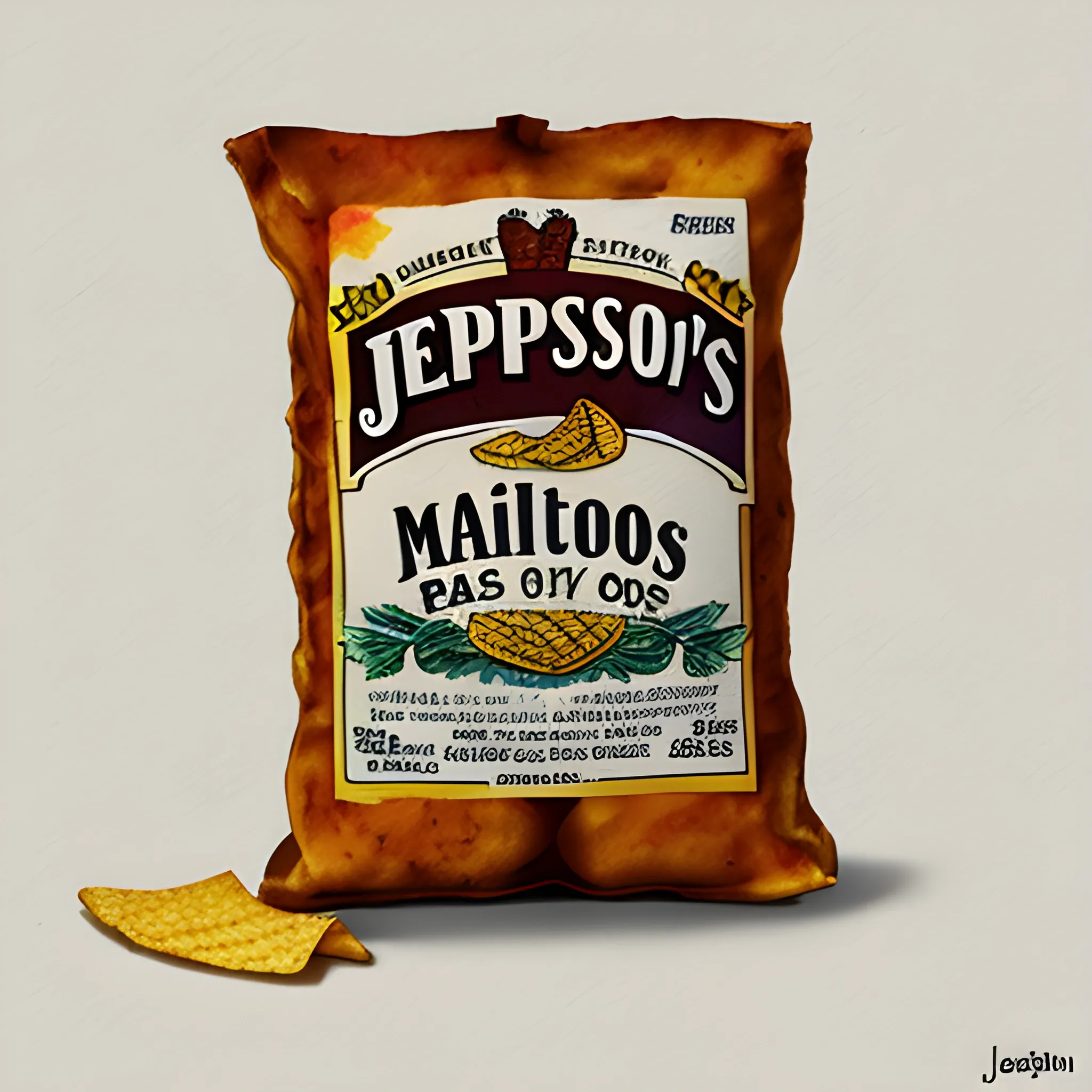 jeppson's malort as a bag of chips , Water Color