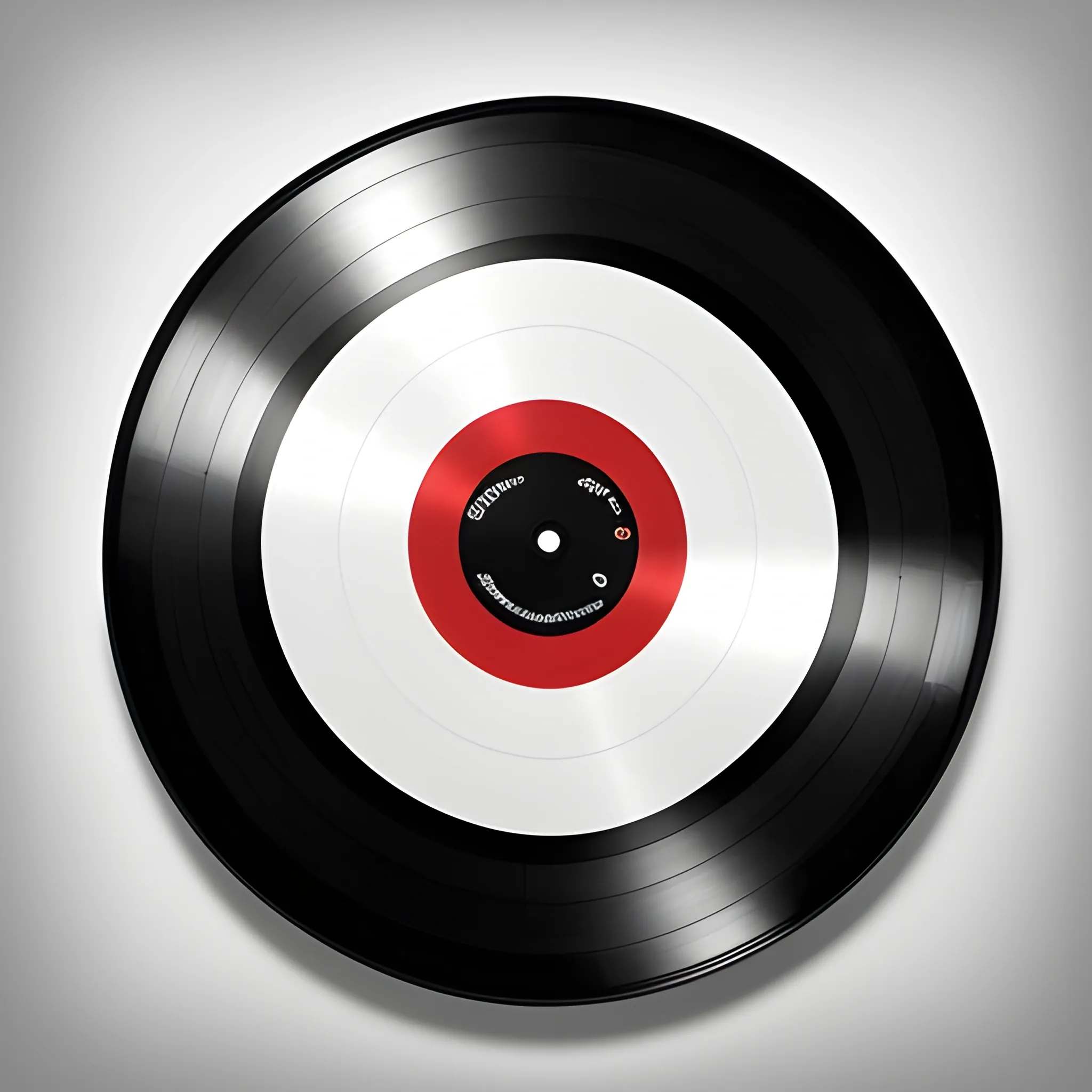 Vinyl record on white background