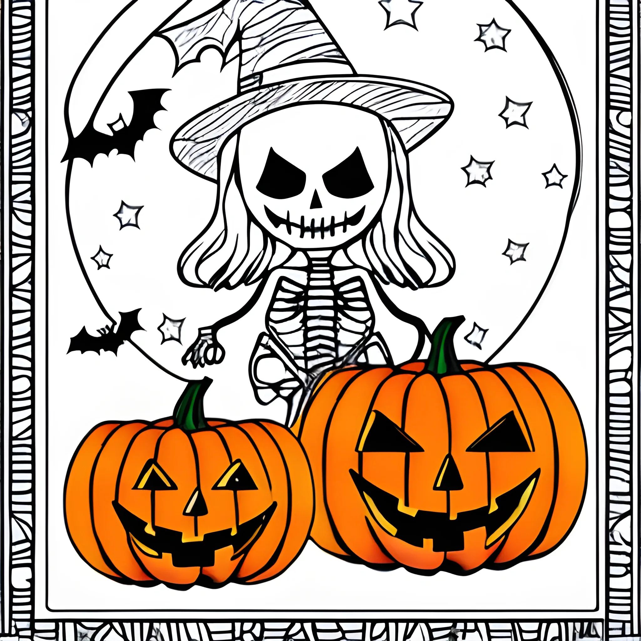 halloween coloring page for adults