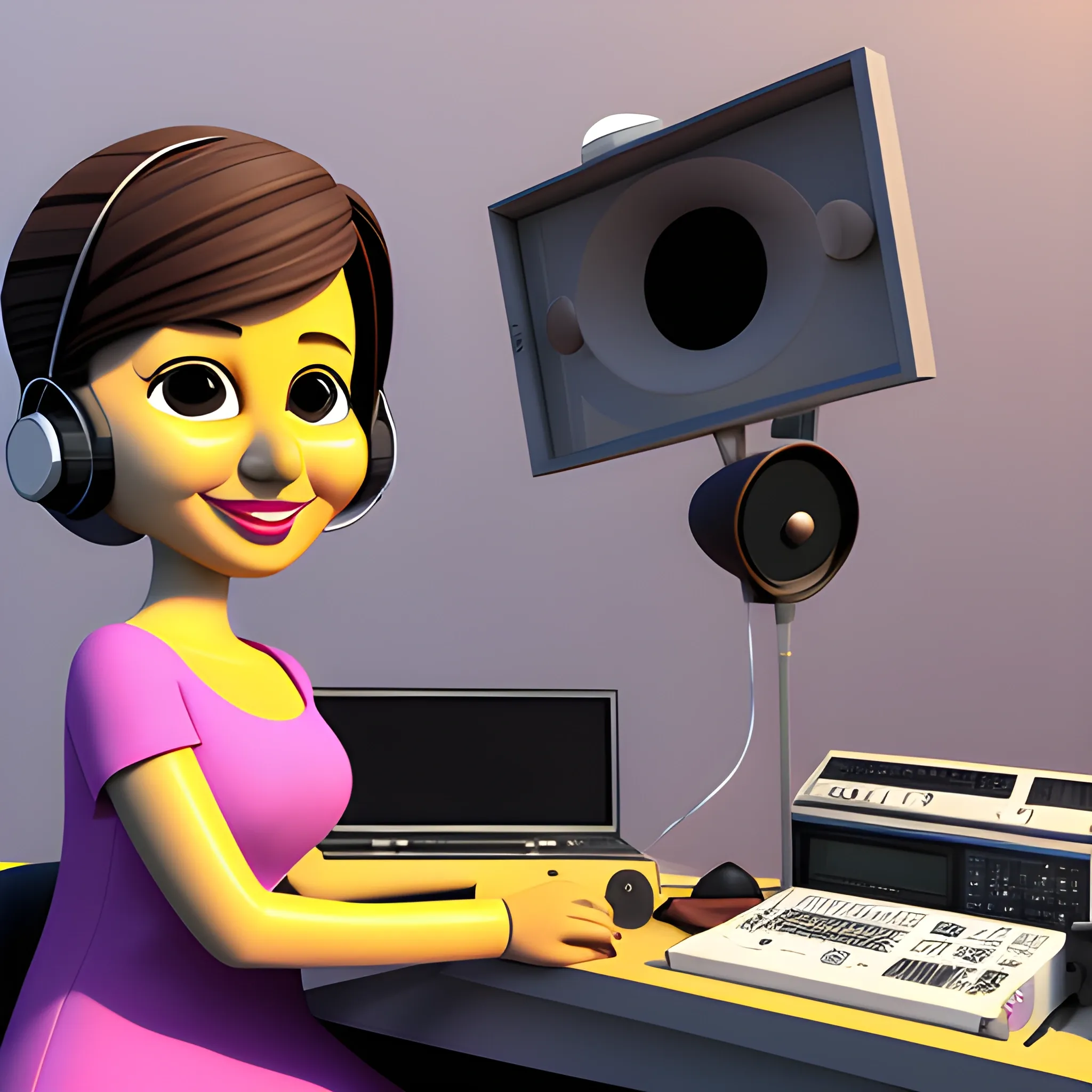 create image referent a day broadcaster in mexico
, 3D, Cartoon