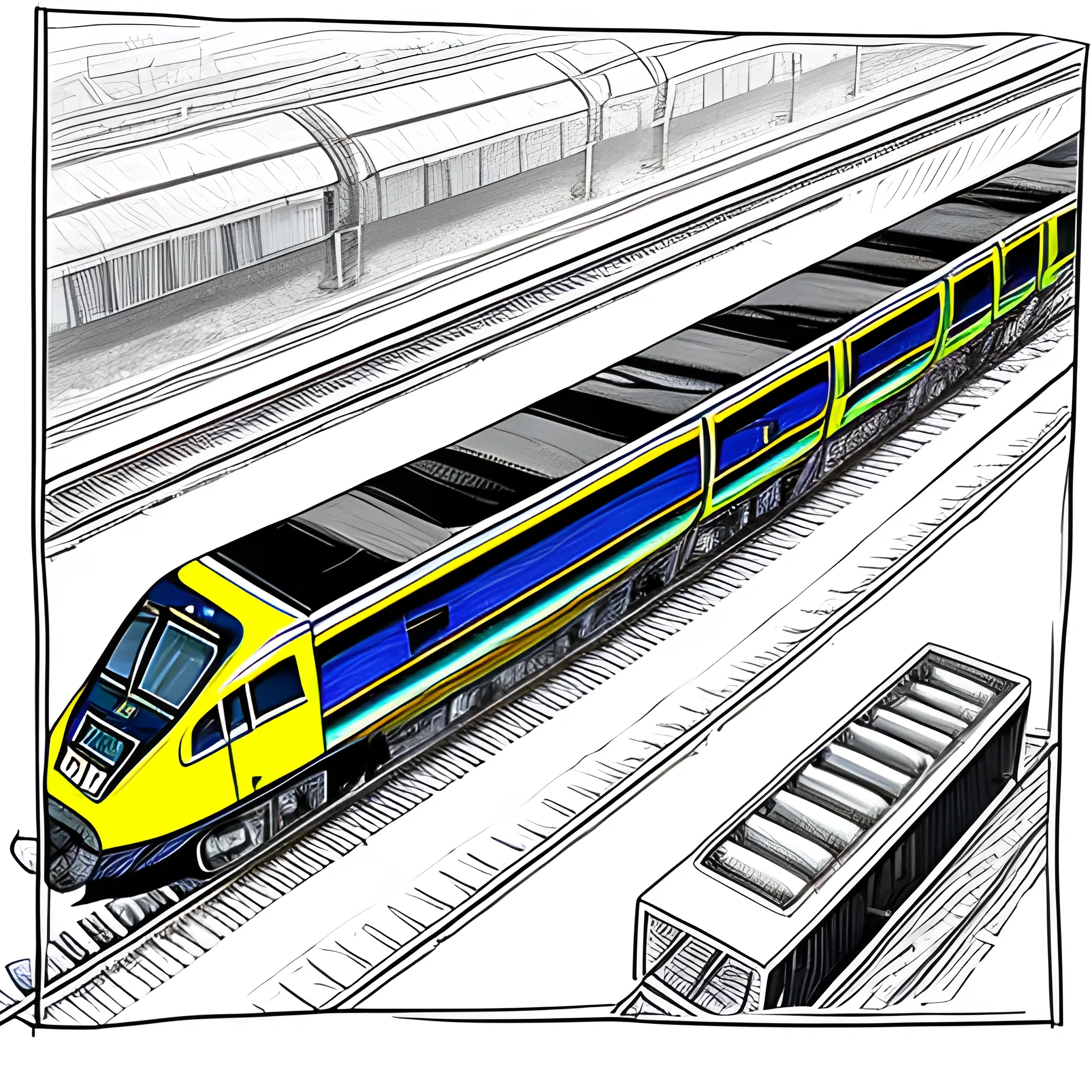 draw innovation transport on railway, Trippy