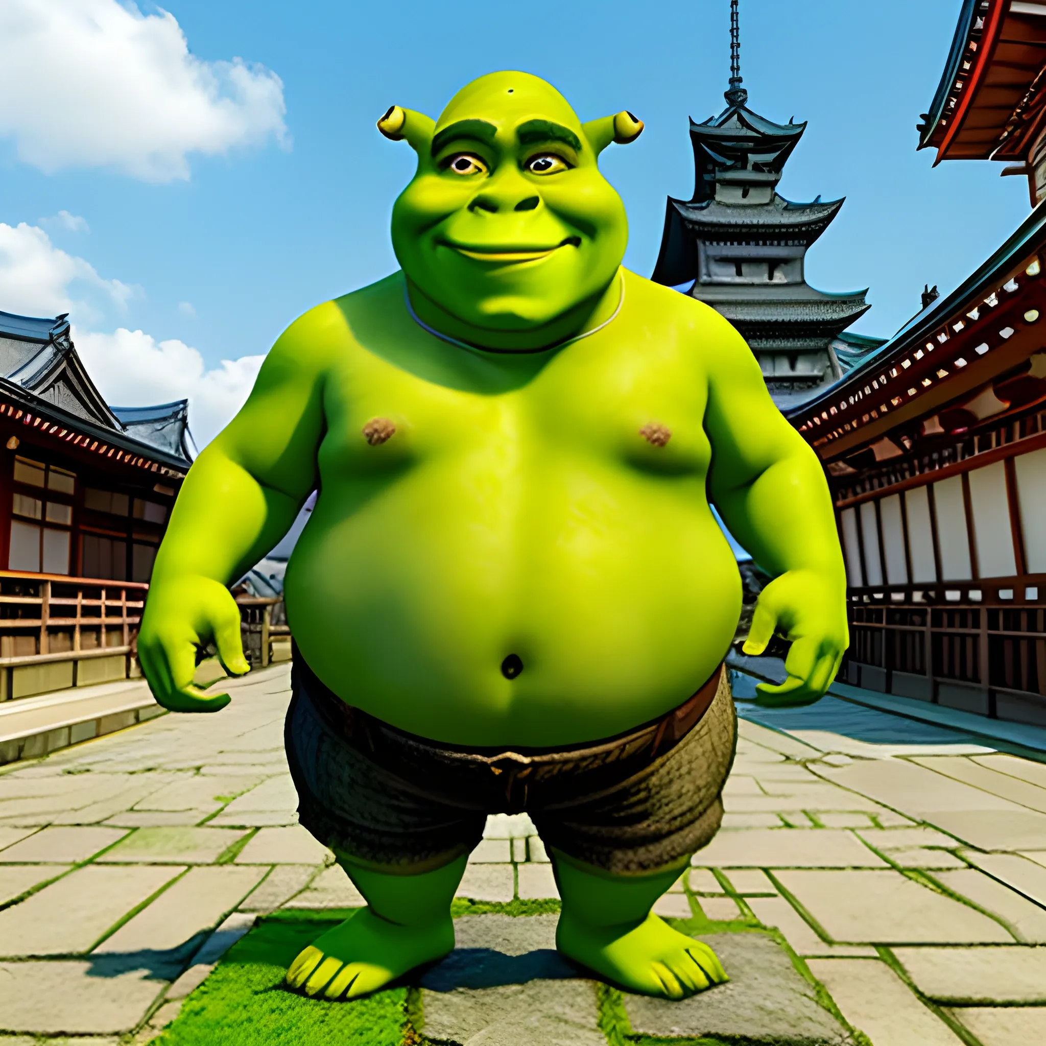 shrek en japon 
, 3D