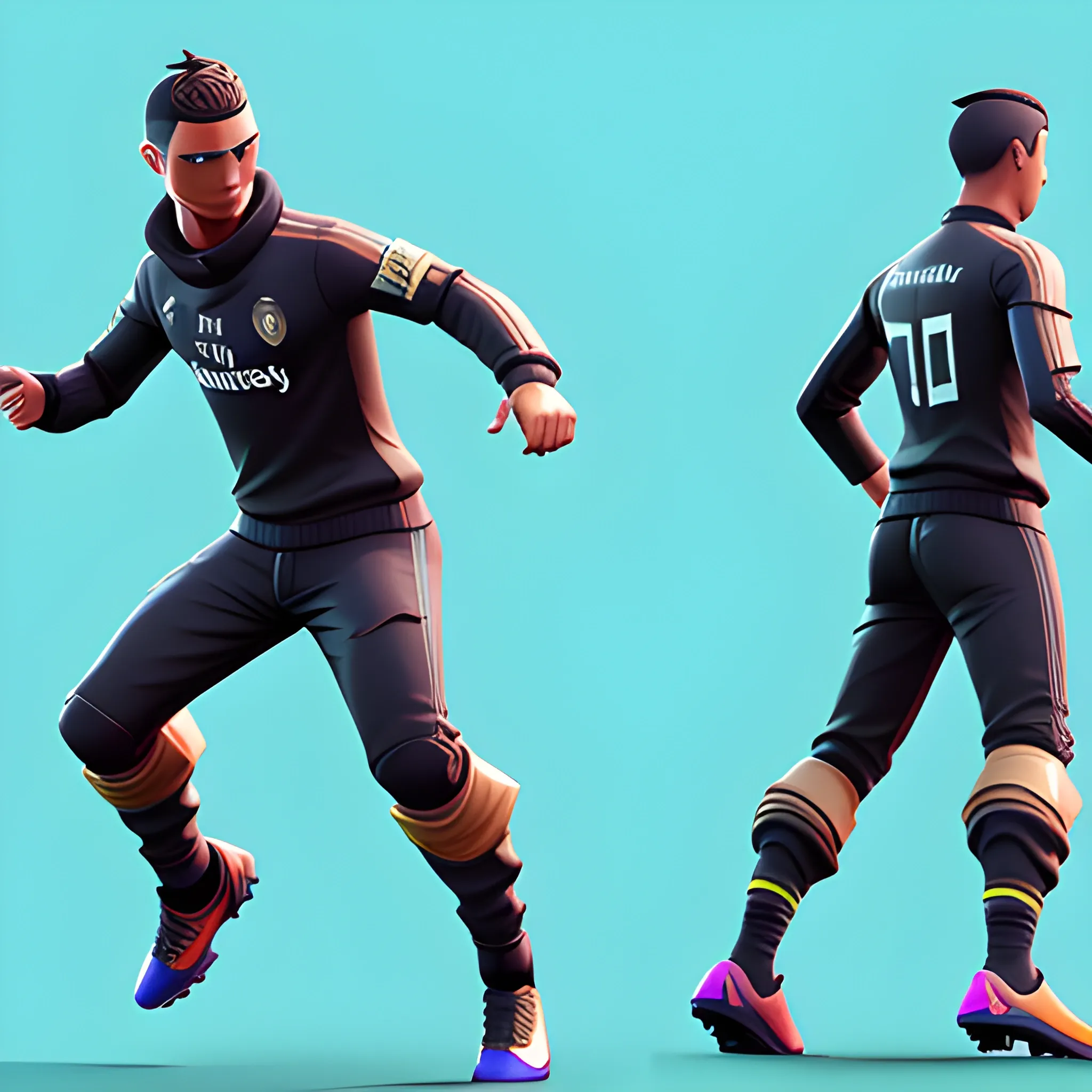 cristiano ronaldo fortnite style 3D RENDER FORTNITE , 3D