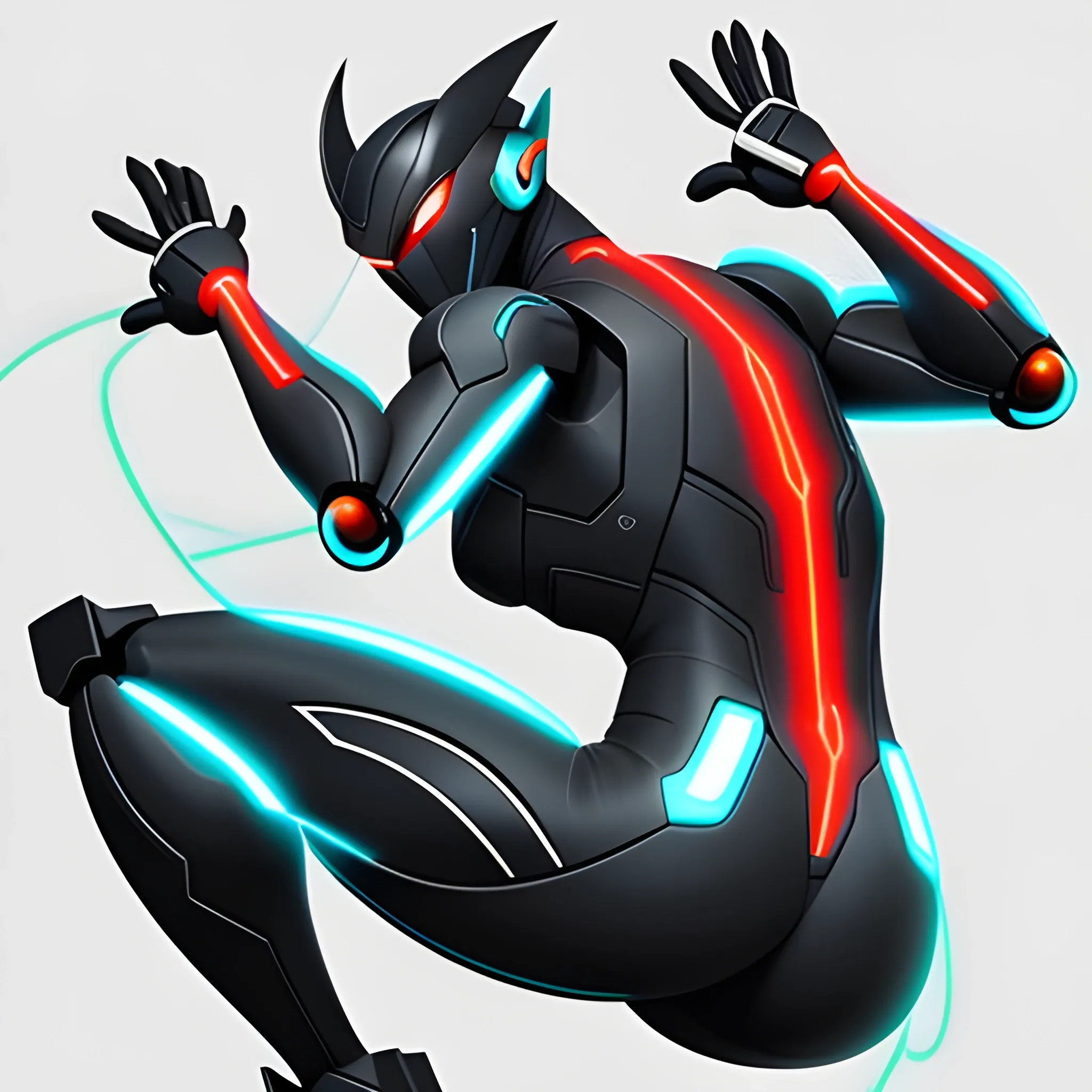 
Prompt:
2D flat design of a character named Ryzo, a stylized robot inspired by futuristic processing chips, with smooth, aerodynamic edges reminiscent of circuit designs. Ryzo is displayed in multiple separate poses on one sheet, including running, jumping, waving, crouching, standing, walking, flying, spinning, and gesturing. The main colors are metallic tones (silver and black) with red accents symbolizing power and energy. Ryzo's LED eyes change color depending on the emotion or state, glowing red in action and blue when thinking. Circuit-like lines run across the body, lighting up when Ryzo is activated or interacting with technology. The style is minimalist vector art, with clean lines, simple shapes, and solid colors, avoiding multiple shades of the same color to prevent too many separations. The overall design should feel sophisticated and modern, emphasizing Ryzo's agility, power, and serious demeanor. The entire body is visible in each pose, with sharp focus and vivid colors. At least one pose shows Ryzo from the back."

Negative Prompt:
"nsfw, low quality, normal quality, worst quality, jpeg artifacts, cropped, monochrome, low-res, low saturation, watermark, cartoonish, childish, excessive detail, 3D representation, blurry, bad anatomy, disfigured, poorly drawn, floating limbs, bad proportions, signature, username.", Cartoon