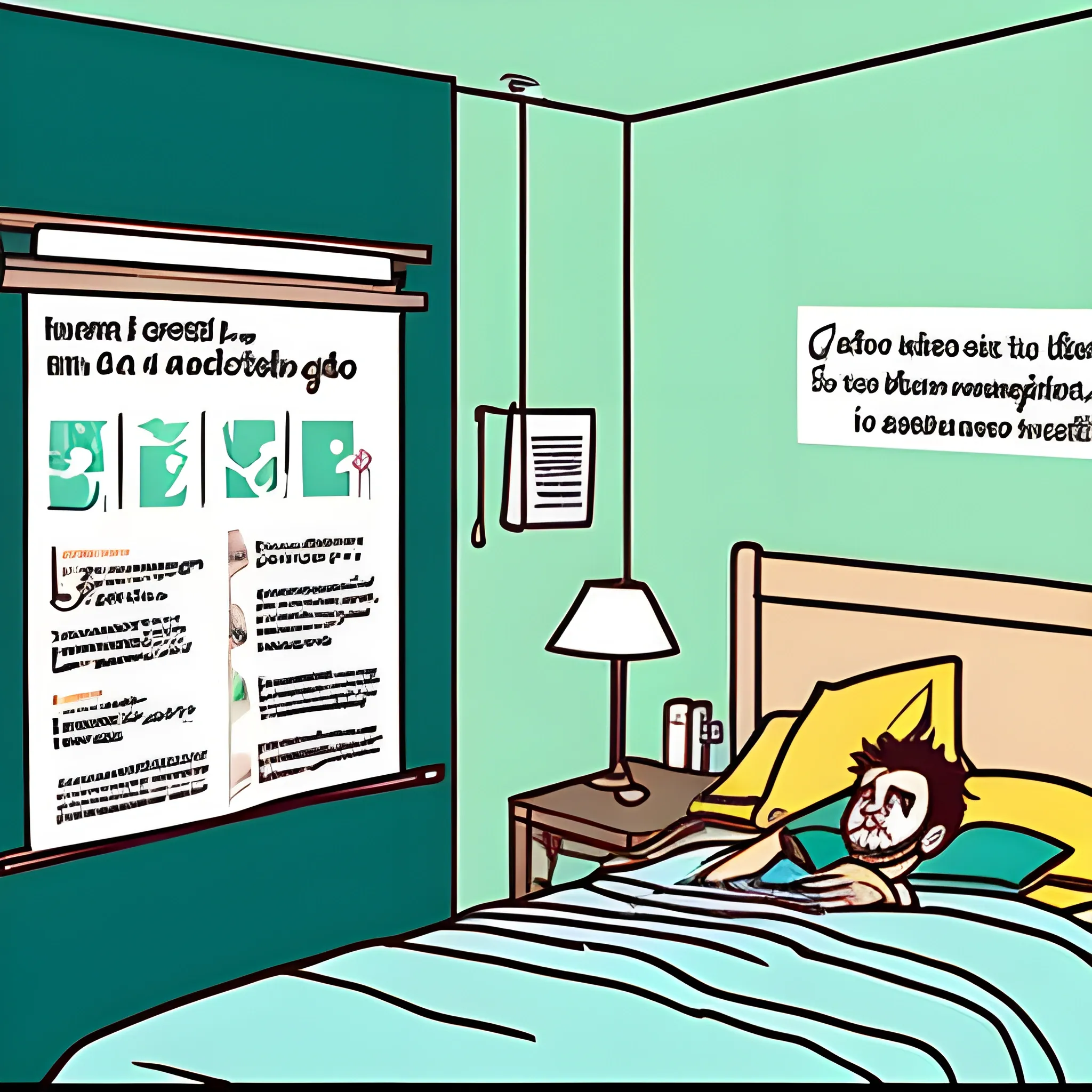 Viñeta 1:

Descripción: Lucas está sentado en su cama, usando su celular. La habitación está ligeramente desordenada, con posters en las paredes. Se ve una notificación de mensaje en su pantalla.
Texto: "¿Te conozco?" Que se note la imagen del texto            Que sea estilo manga 