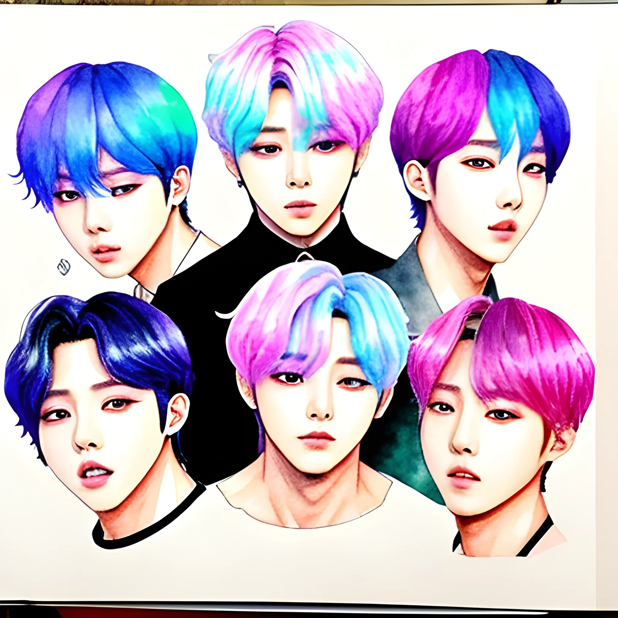 kpop idols bts, Water Color