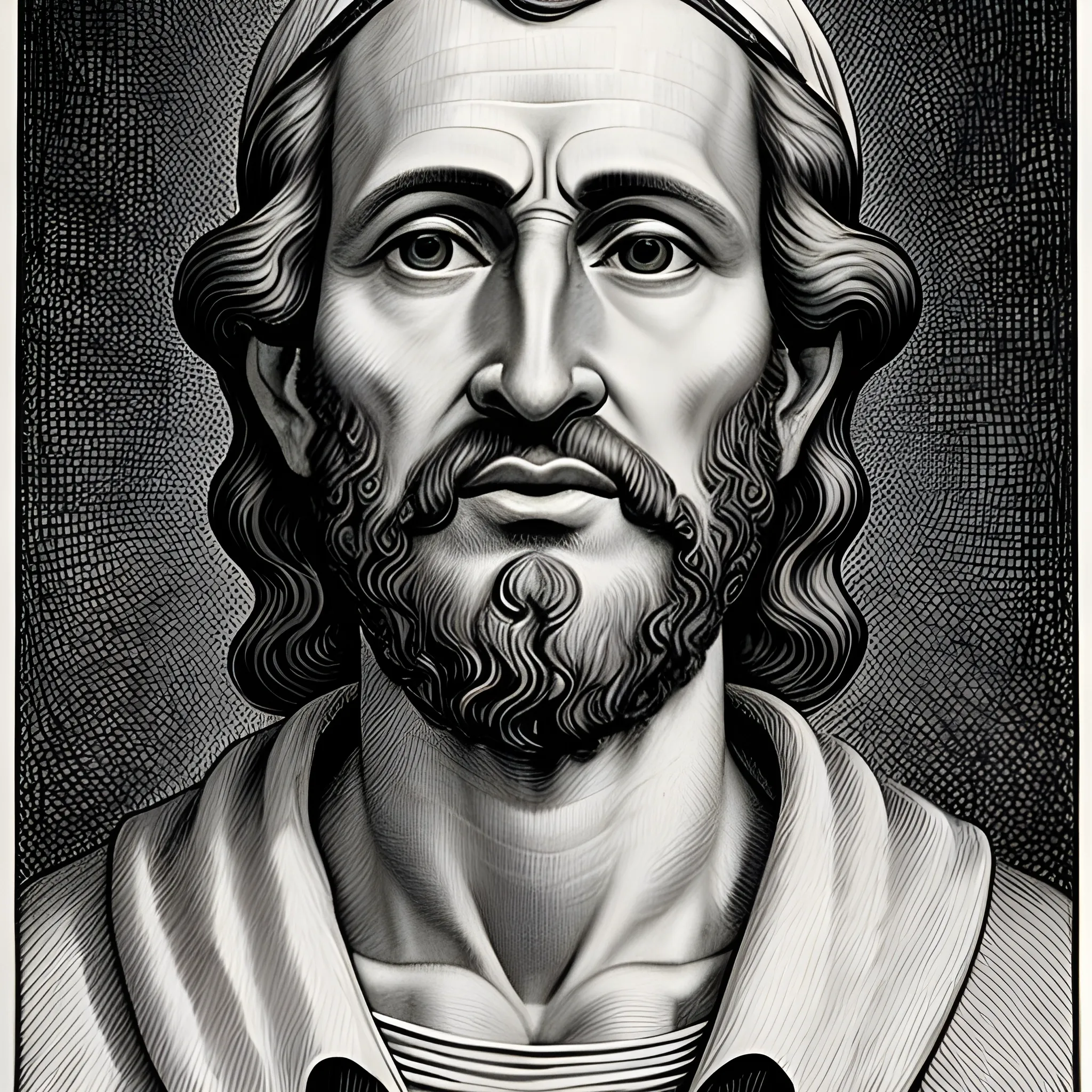 Realistic face of Jehovah described by the original Bible of the early years of the Catholic religion


