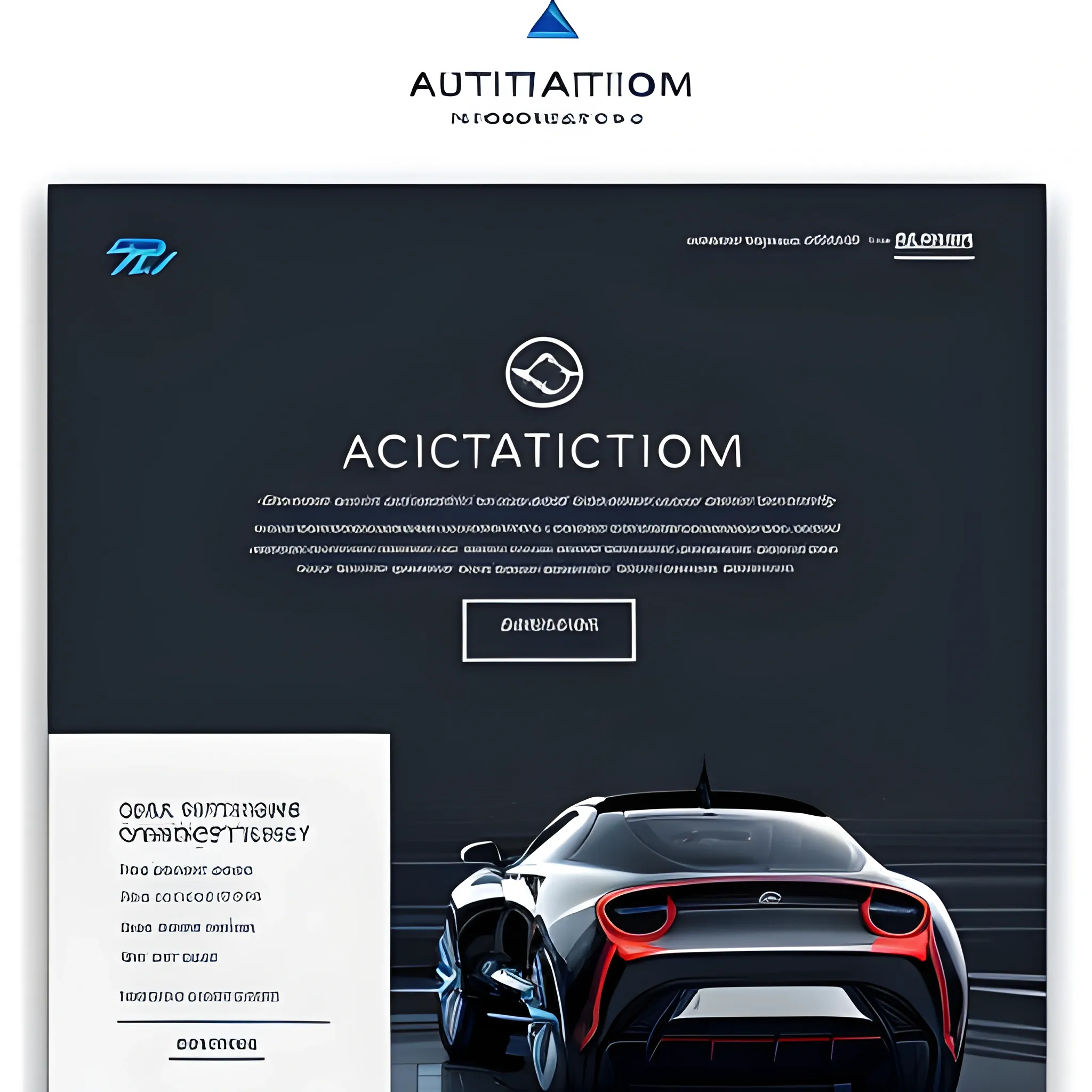 Design a sleek splash screen for Automation 4 - Premier Edition, a premium business software for the automotive industry. The design should feel exclusive and modern, incorporate subtle automotive elements, and prominently feature the company’s sphere logo to align with the brand,  Trippy