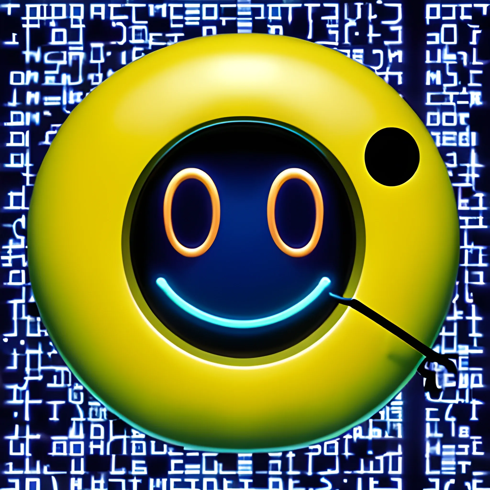 Make a three-dimensional smiley face from parts of the metasploit source code typed in the terminal