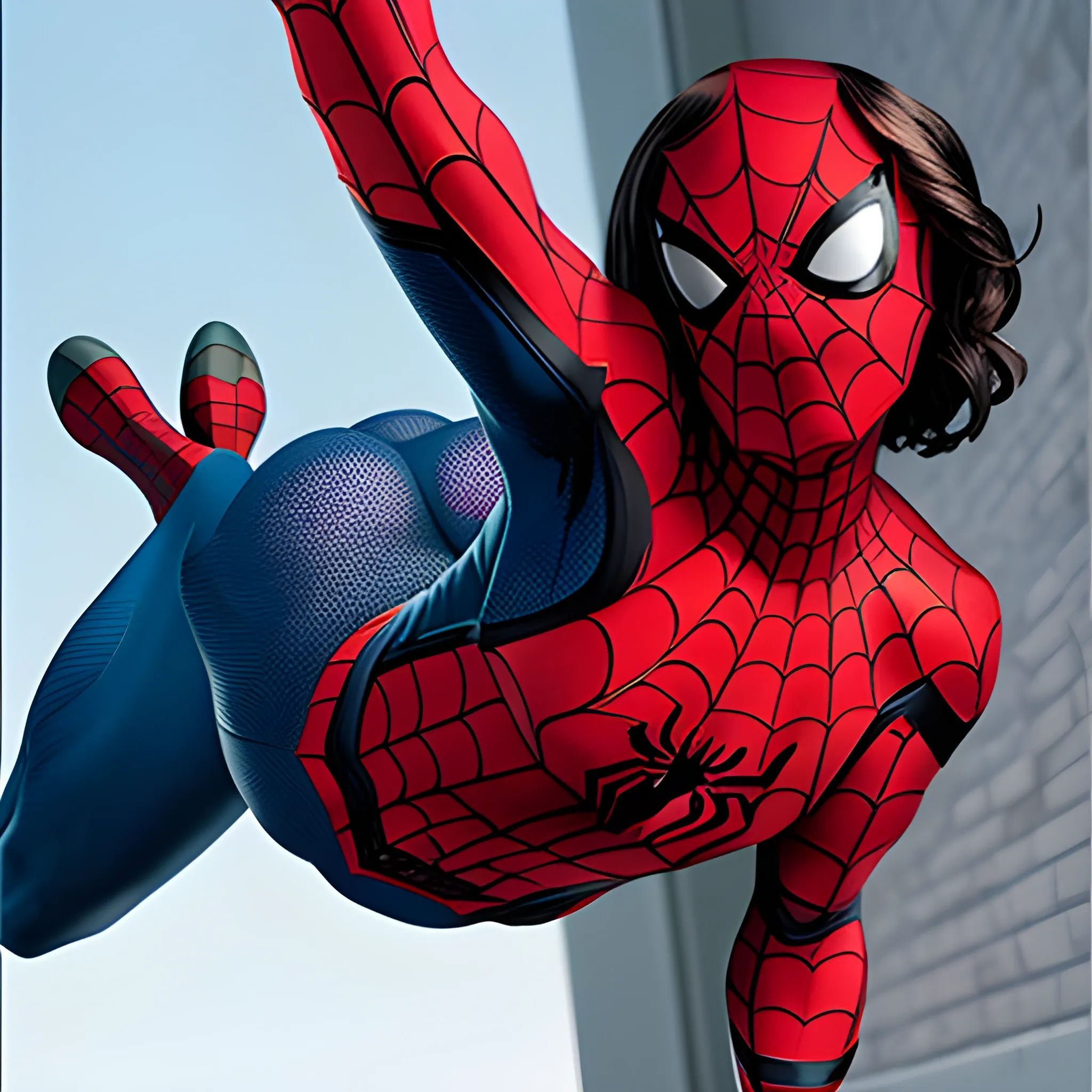 Spider-Man , female,nice body, big butt