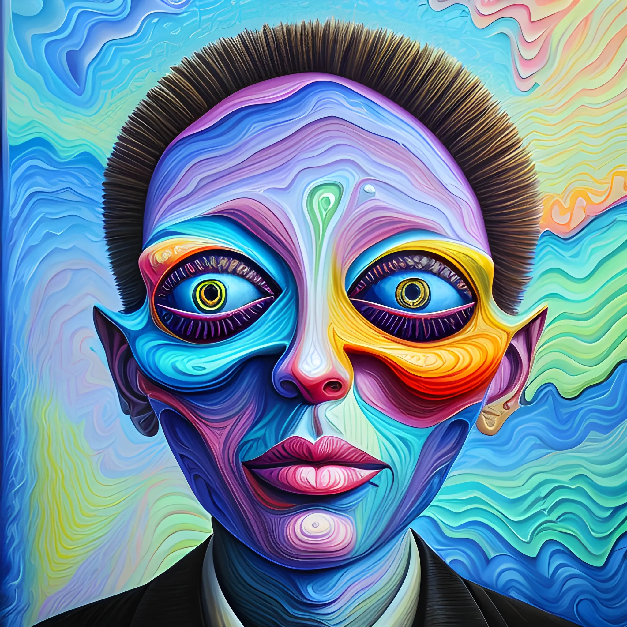 , Trippy, 3D, Oil Painting