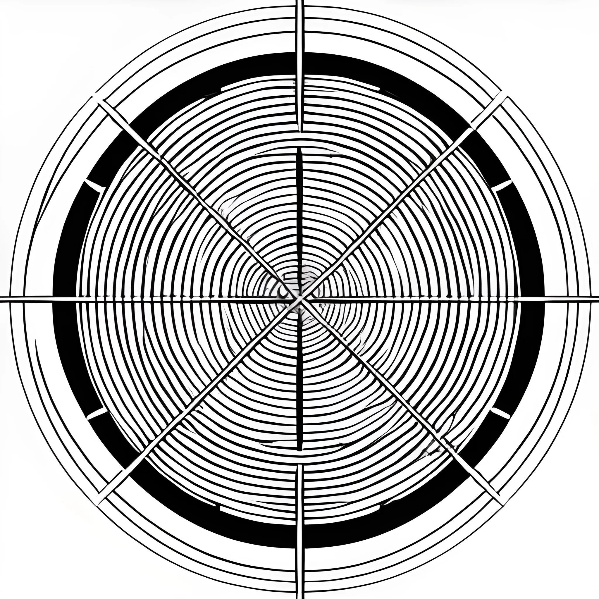 Generate an image of a circle in black and white. The circle should be distinct based on its line type. Incorporate variations like a solid line, a dashed line, and a dotted line. The design should be minimalistic, and each circle should clearly showcase a different line type. Ensure all elements are in black and white, Cartoon