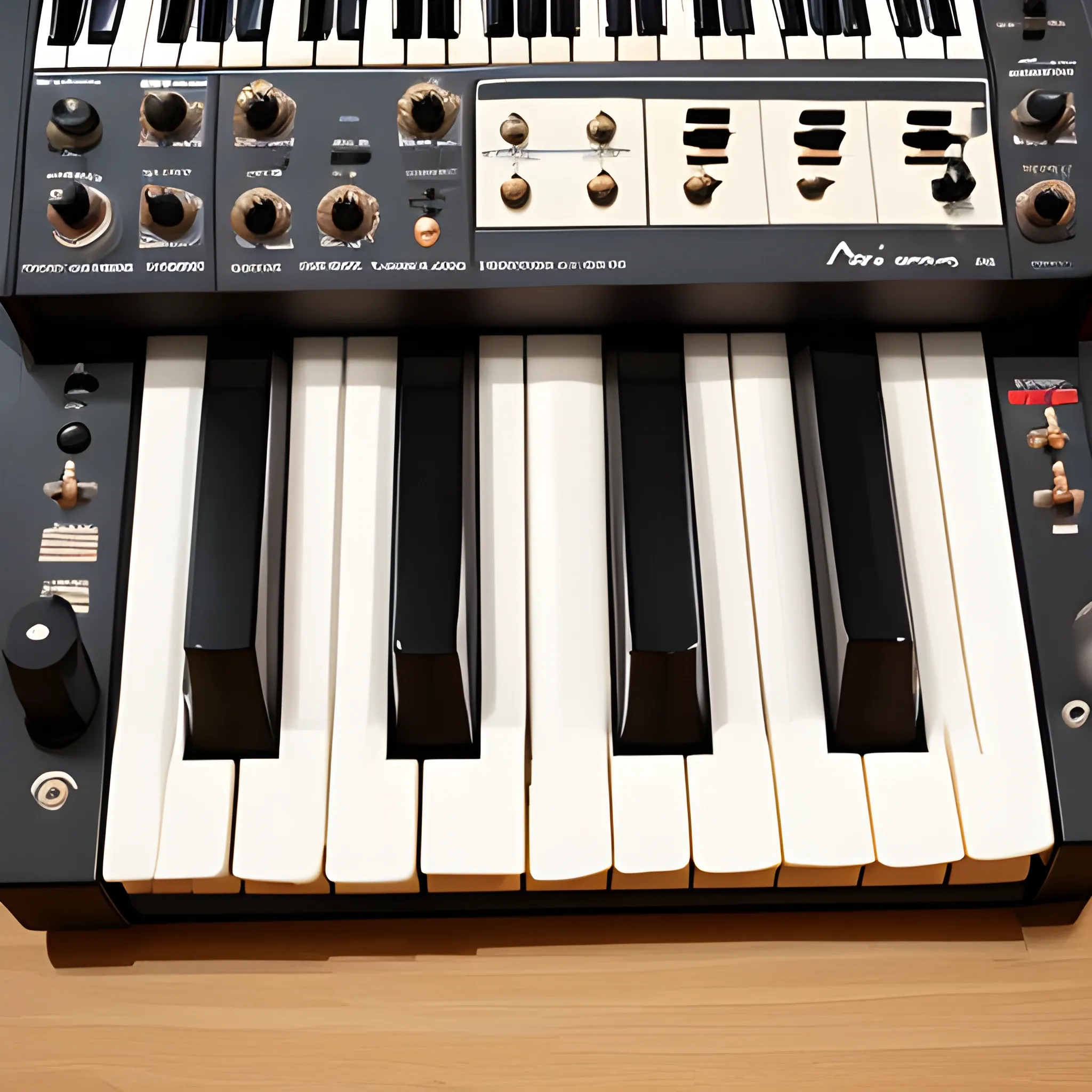 A beatiful musician with arp