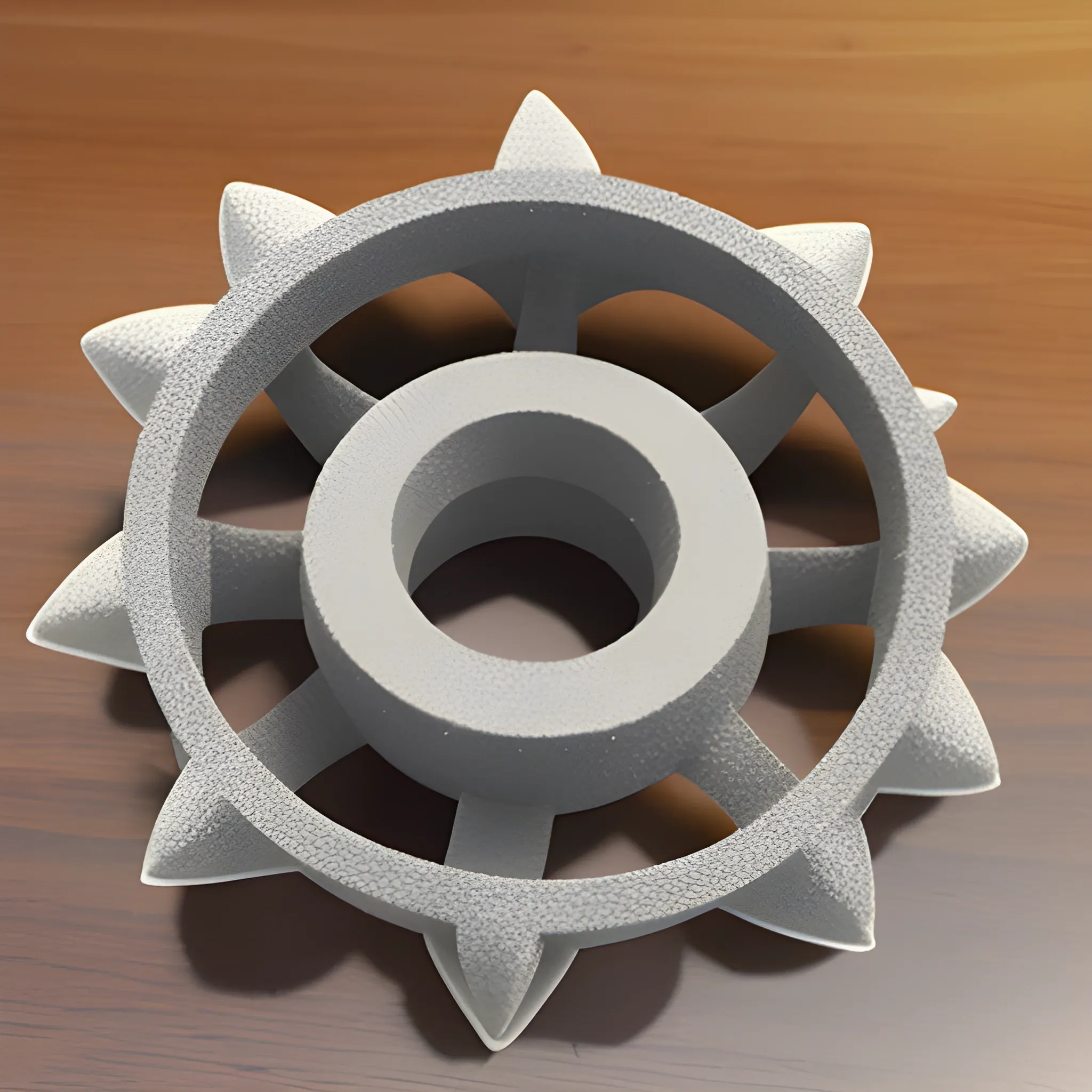 a 3d printed impeller with another ruined one behind it
