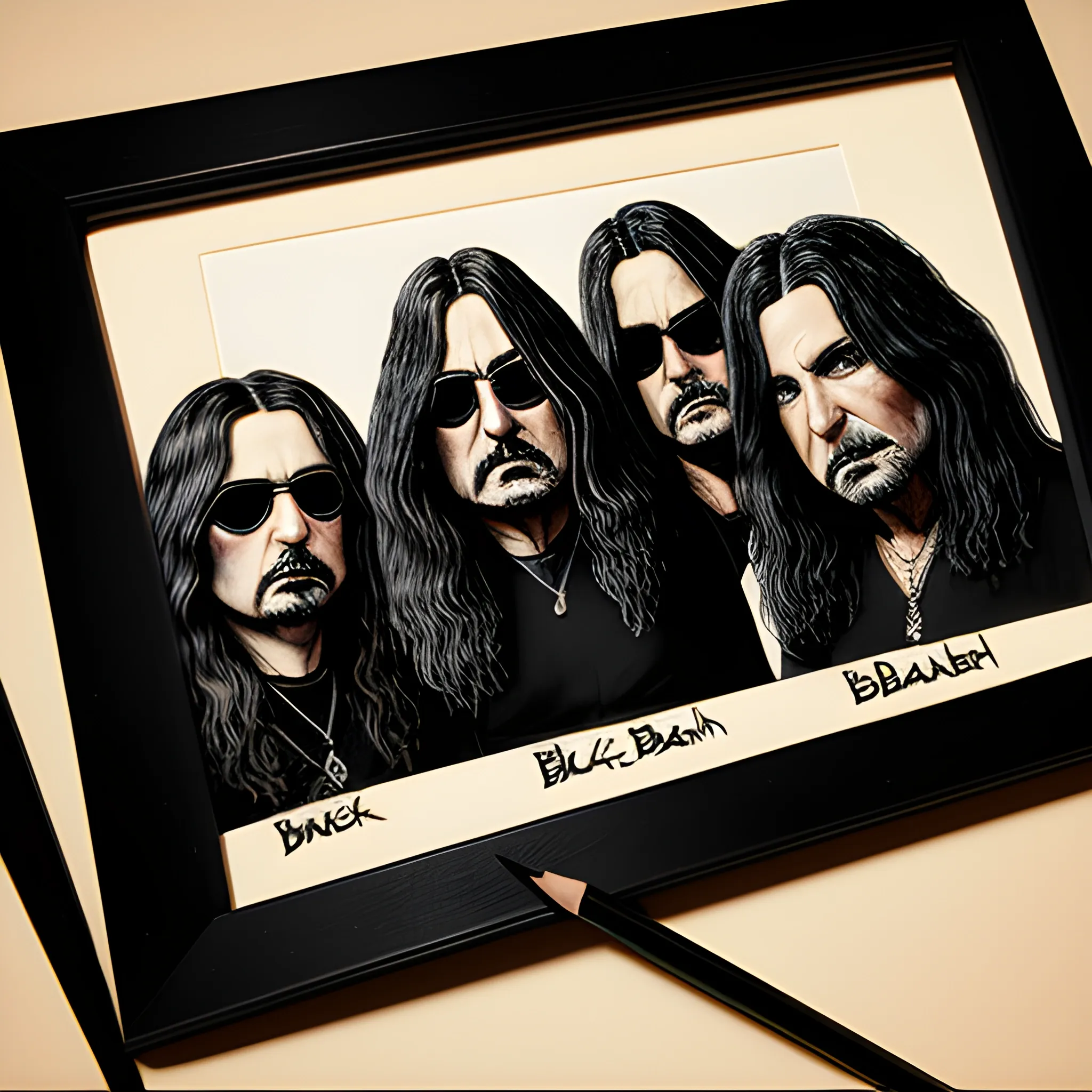 draw black sabbath band, 3D