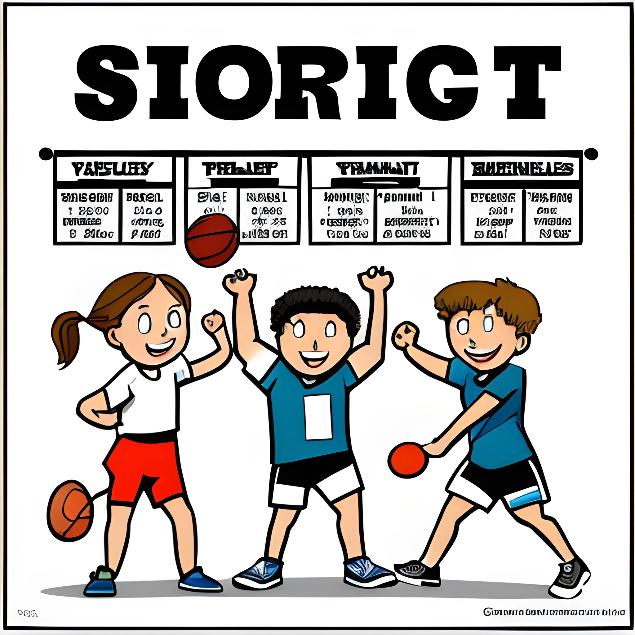 sports meeting poster, Cartoon