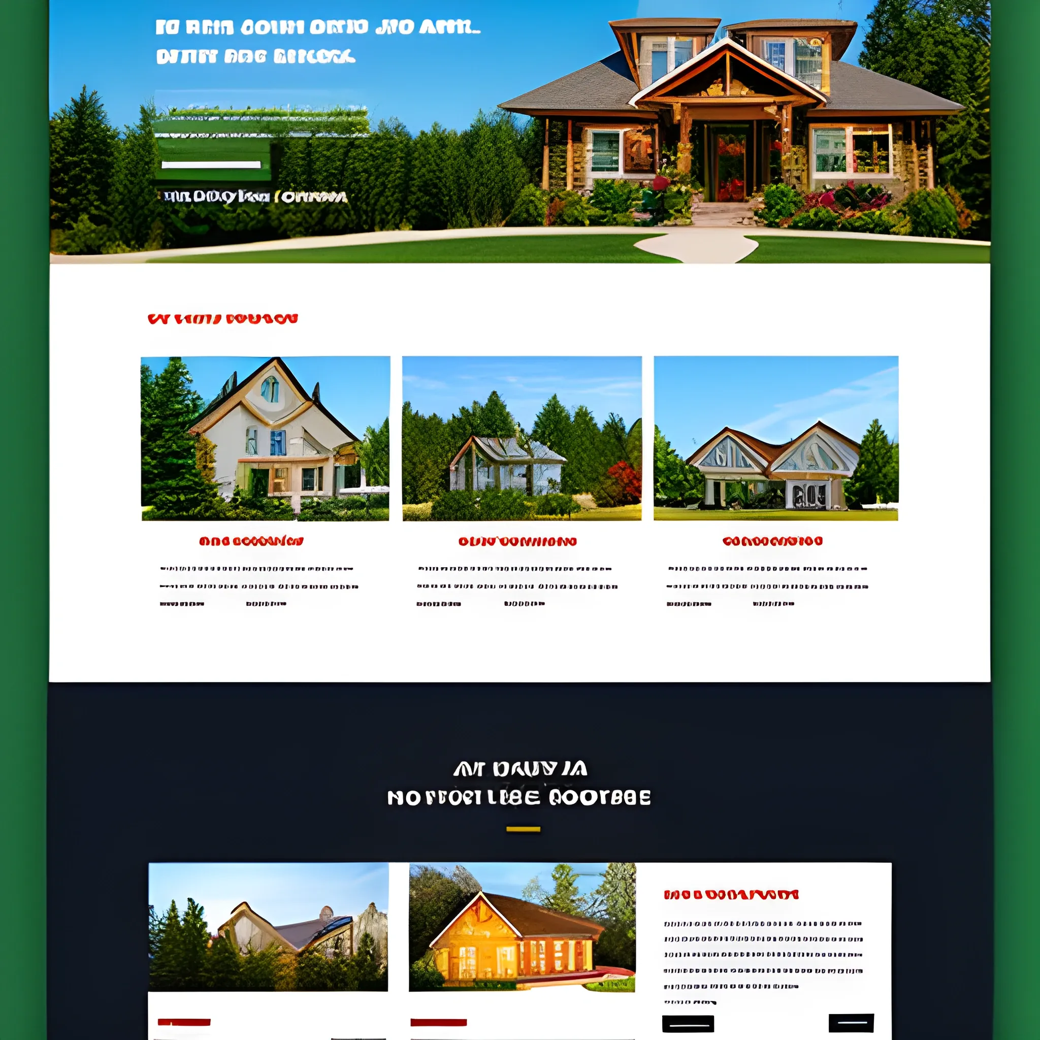 landing page, homepage, holiday house, older family house, little town,