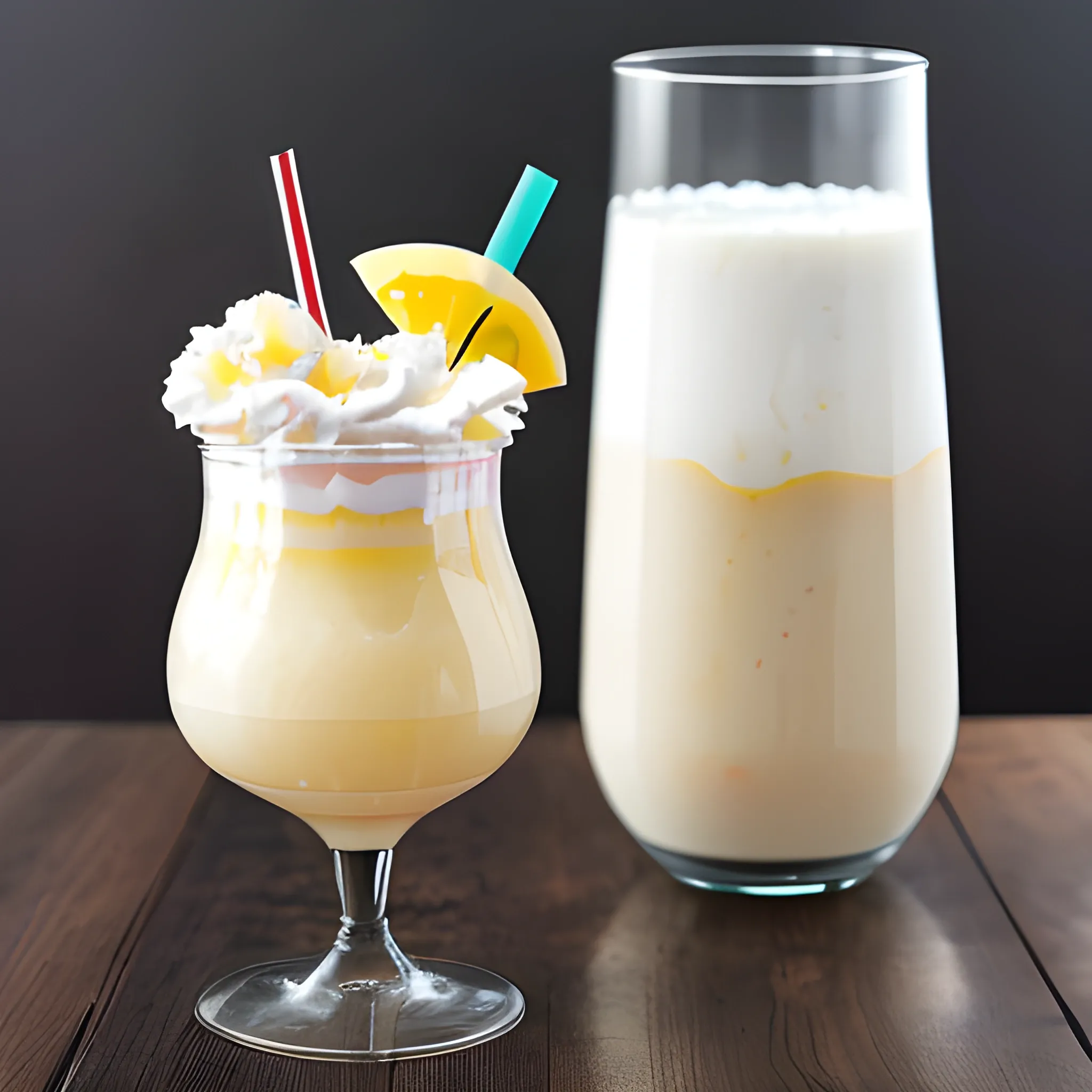 pinacolada in a hurricane glass