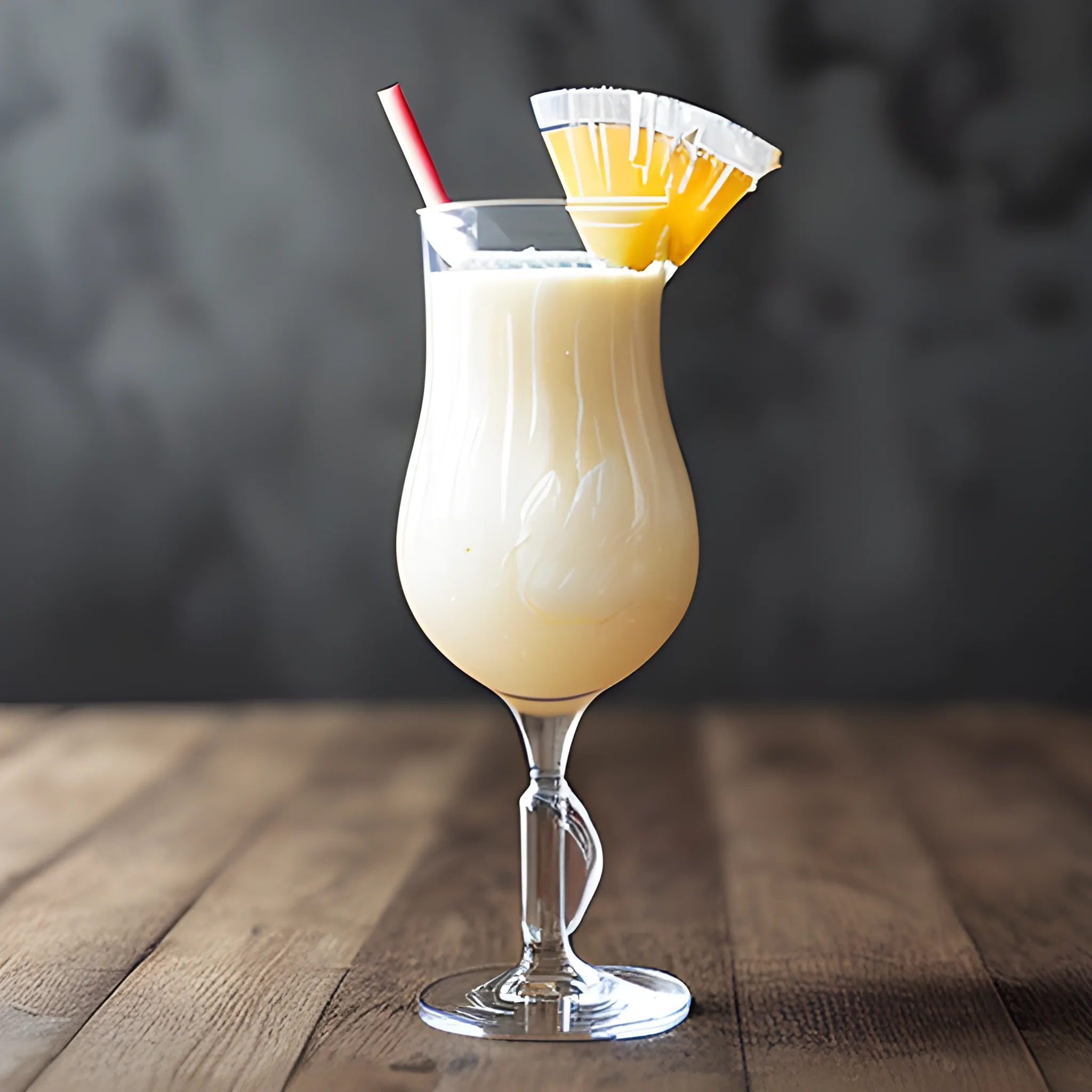 pinacolada in a hurricane glass