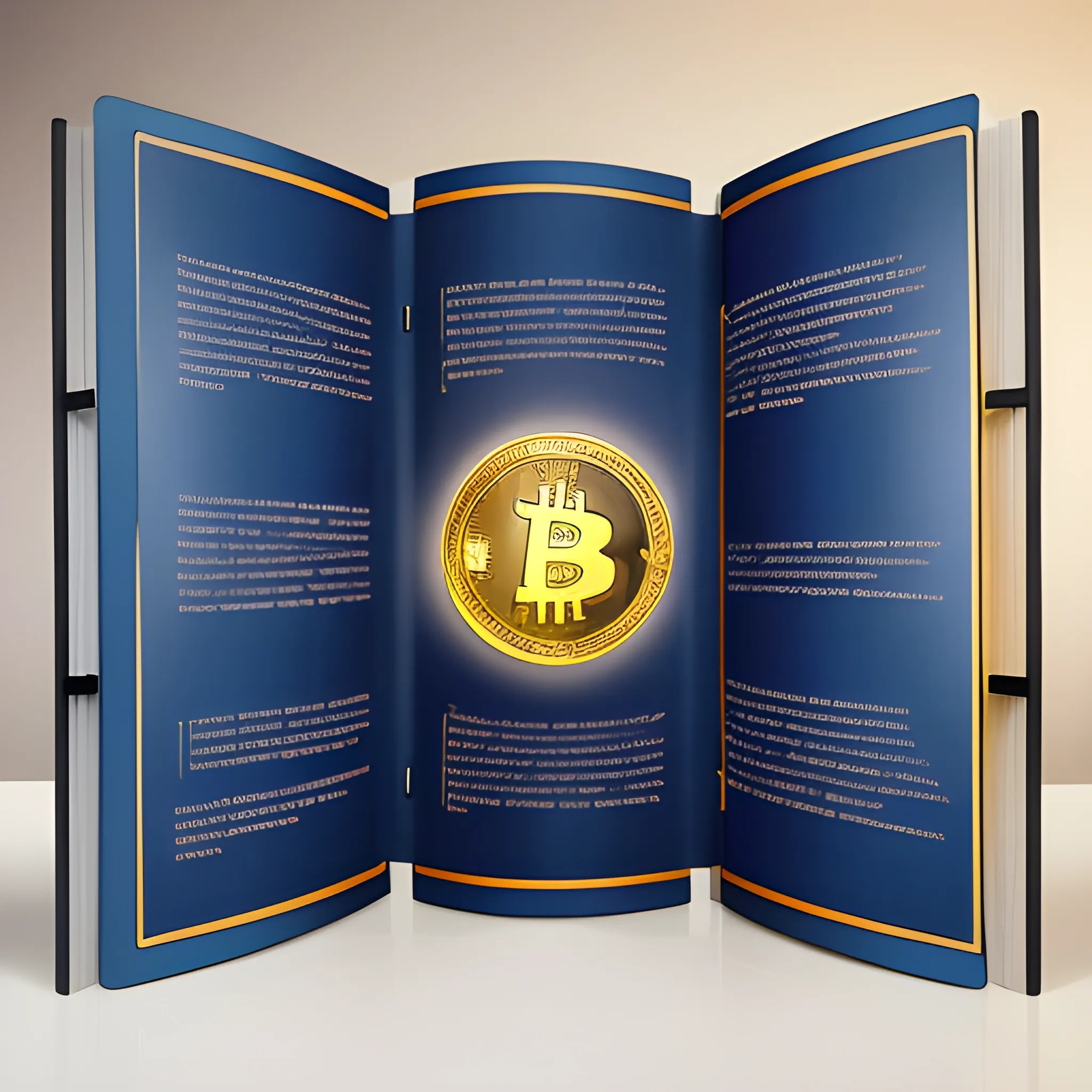 A horizontal divider that features small icons of open books, digital wallets, and lightbulbs, representing education and understanding. Along the divider, include subtle references to cryptocurrencies and liberty, like small digital coins and liberty symbols (e.g., a torch or dove). The background should have a light gradient in blue and gold, suggesting enlightenment and knowledge.,, Water Color