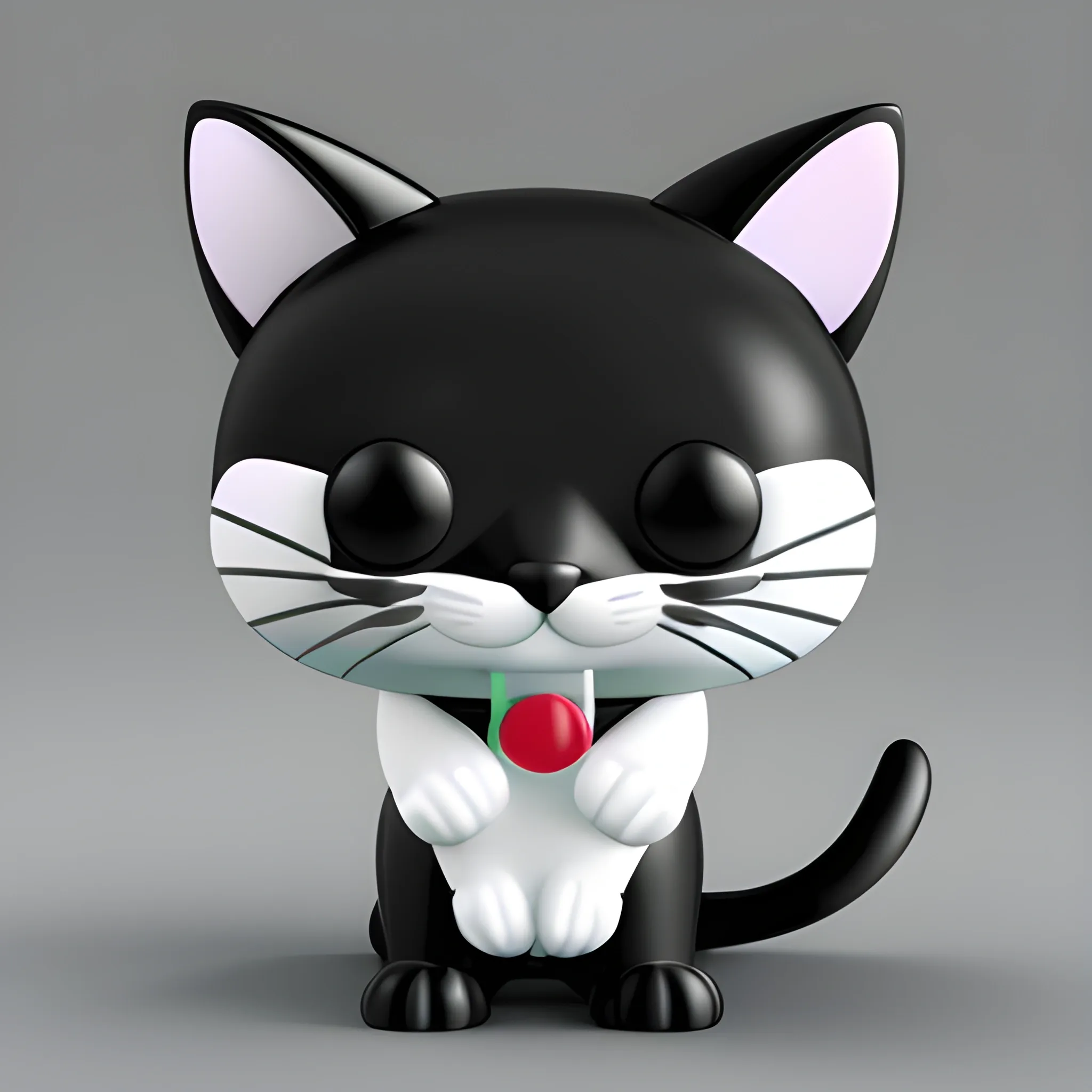 generate image about a cat toy like a funko pop 
, 3D