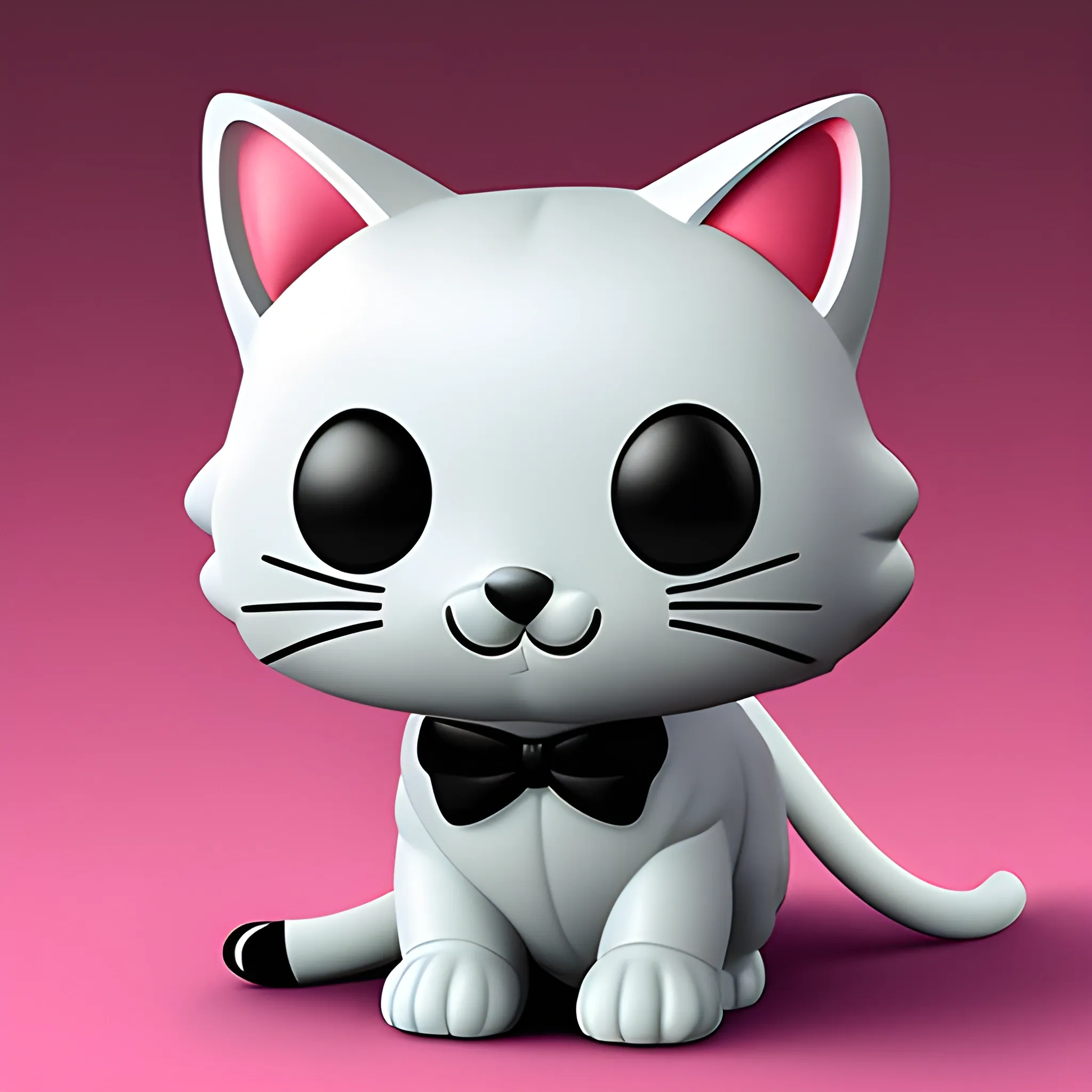 generate image about a cat toy like a funko pop 
, 3D, realistic. fortune
