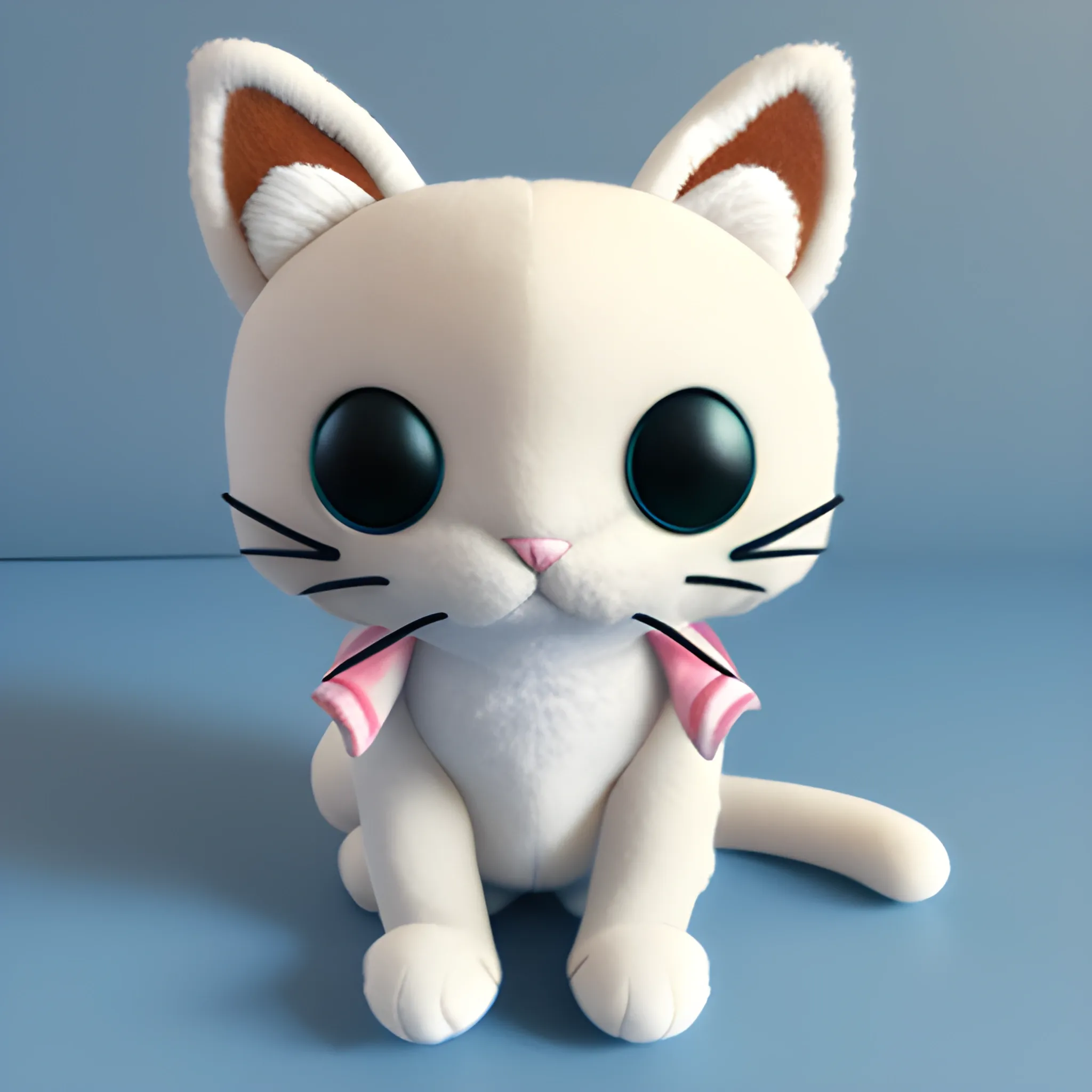 a plush toy cat like a funko pop 
, 3D