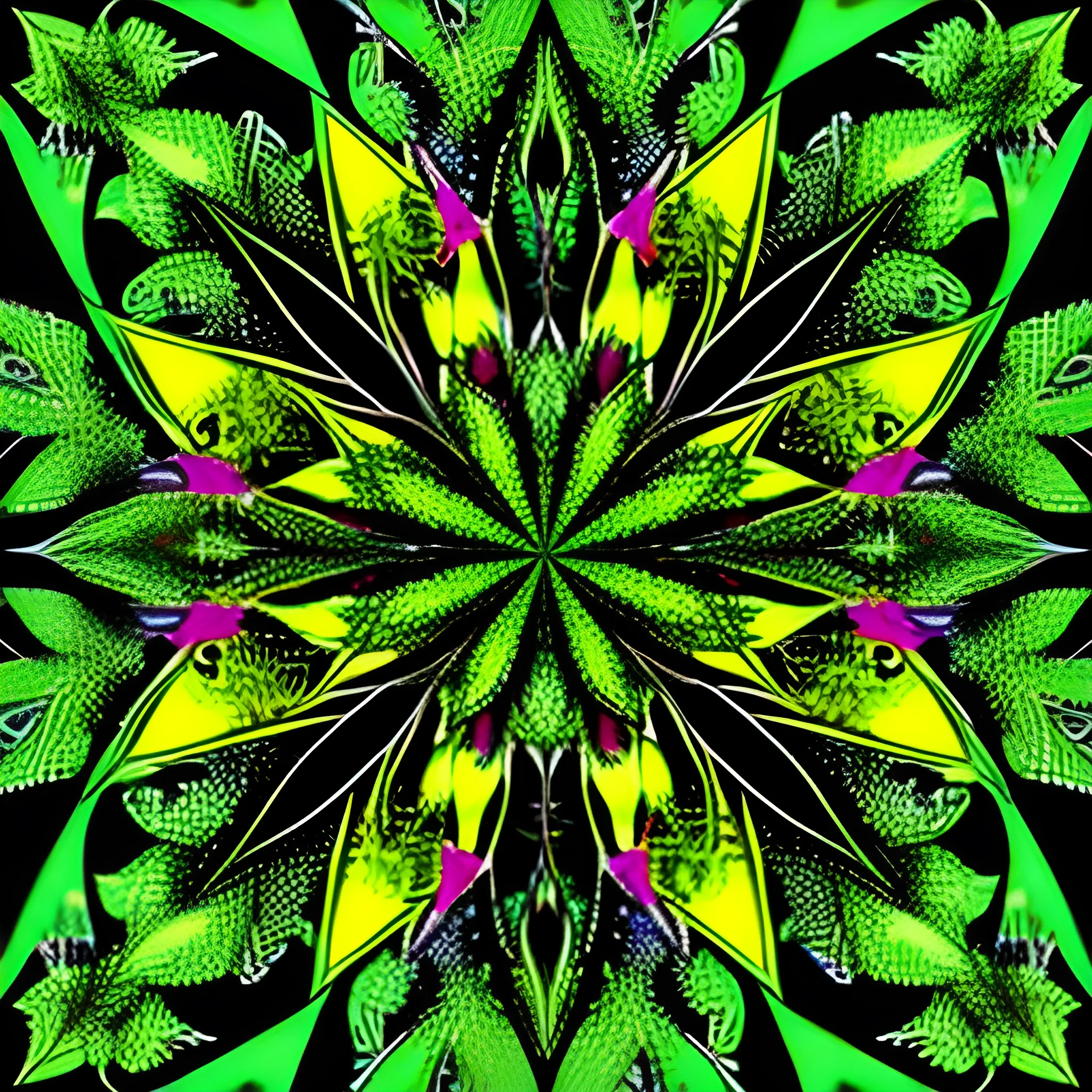 Trippy with weed background