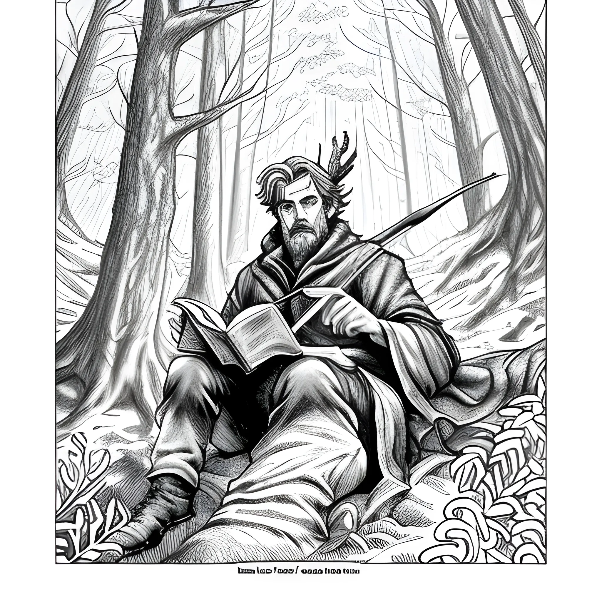 imagine la première de couverture d'un ebook contant l'histoire d'un petit garçon nomé Lucas et un dragon dans une forêt enchanté, Pencil Sketch