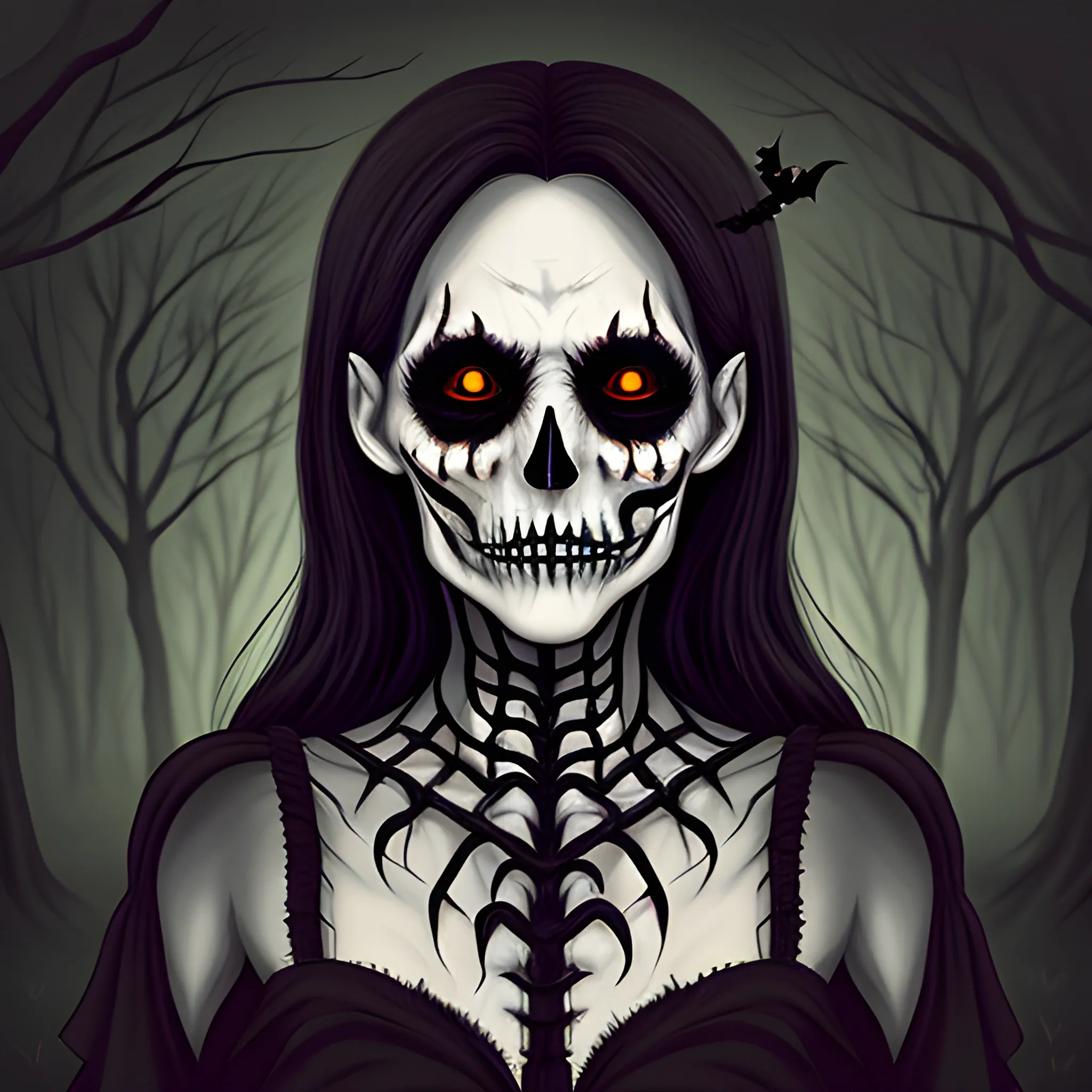 Halloween undead portrait