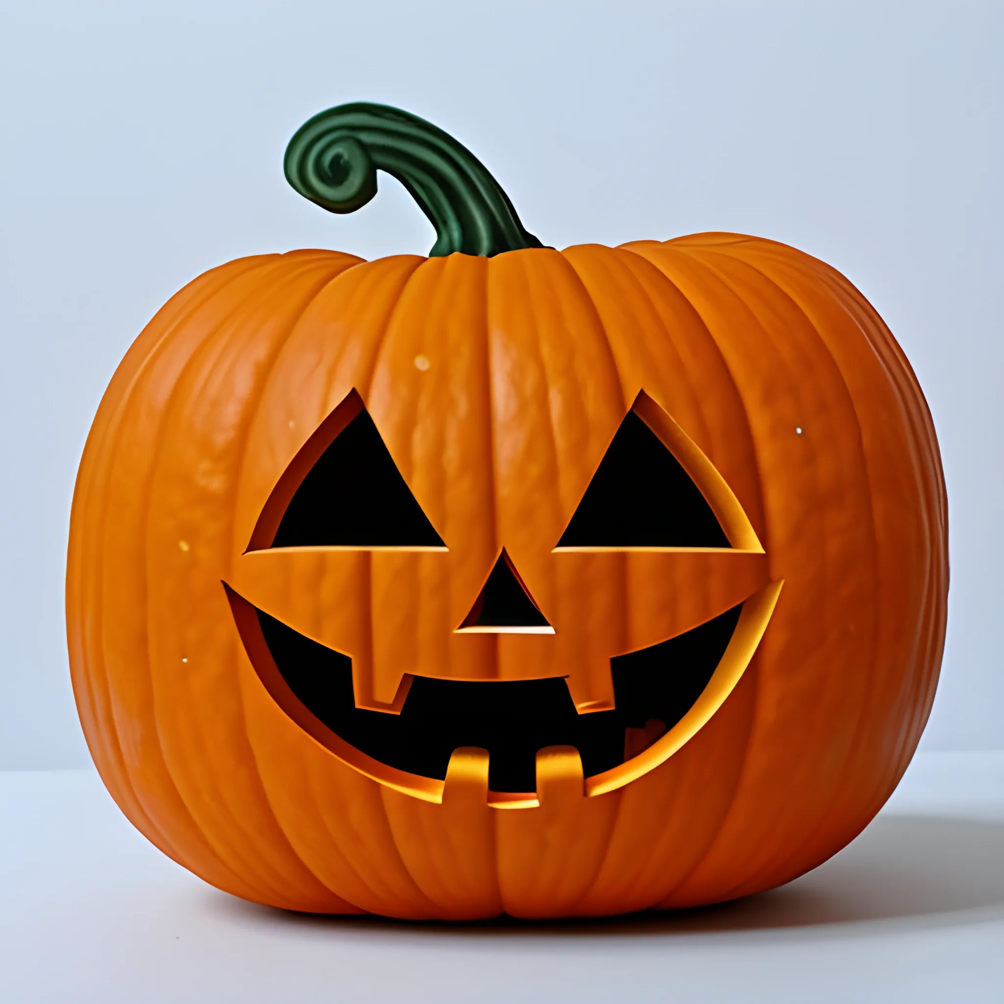 Cute cartoon pumpkin for Halloween, there are ghosts nearby. Outline of the line